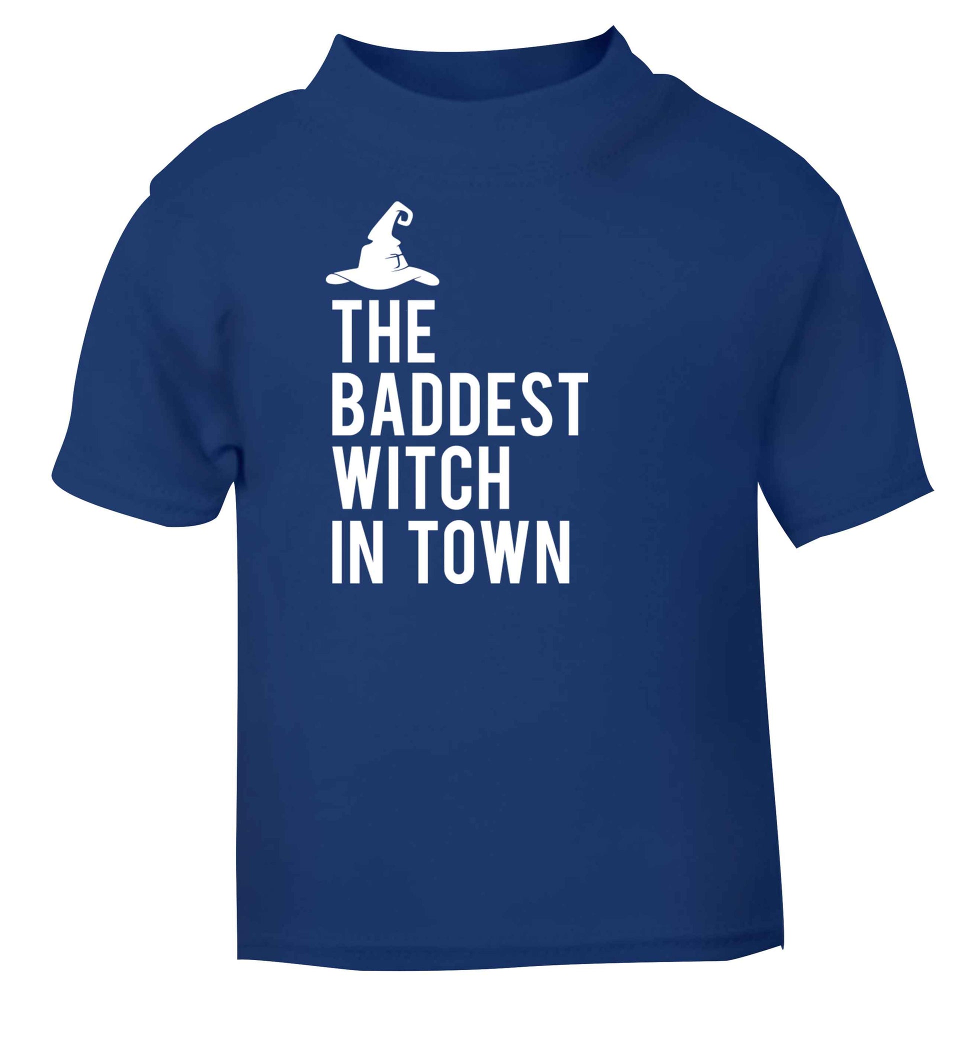 Badest witch in town blue baby toddler Tshirt 2 Years