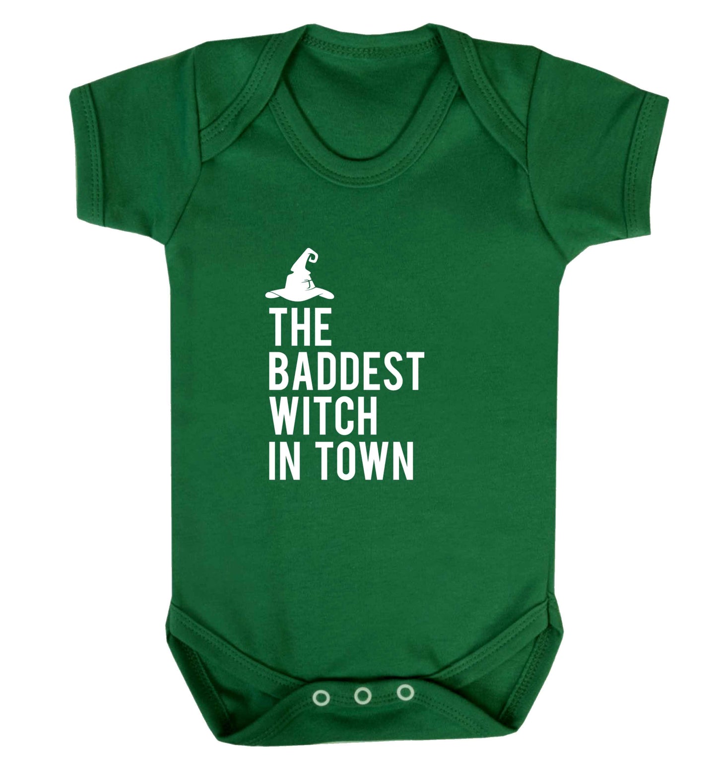 Badest witch in town baby vest green 18-24 months