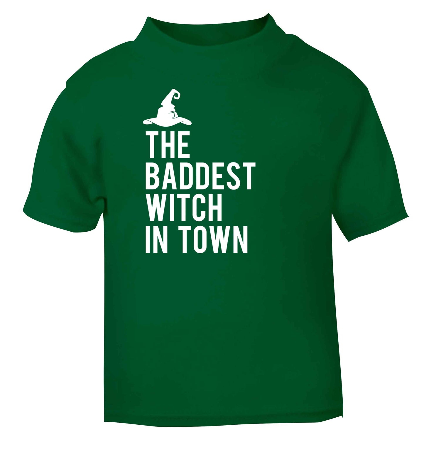 Badest witch in town green baby toddler Tshirt 2 Years