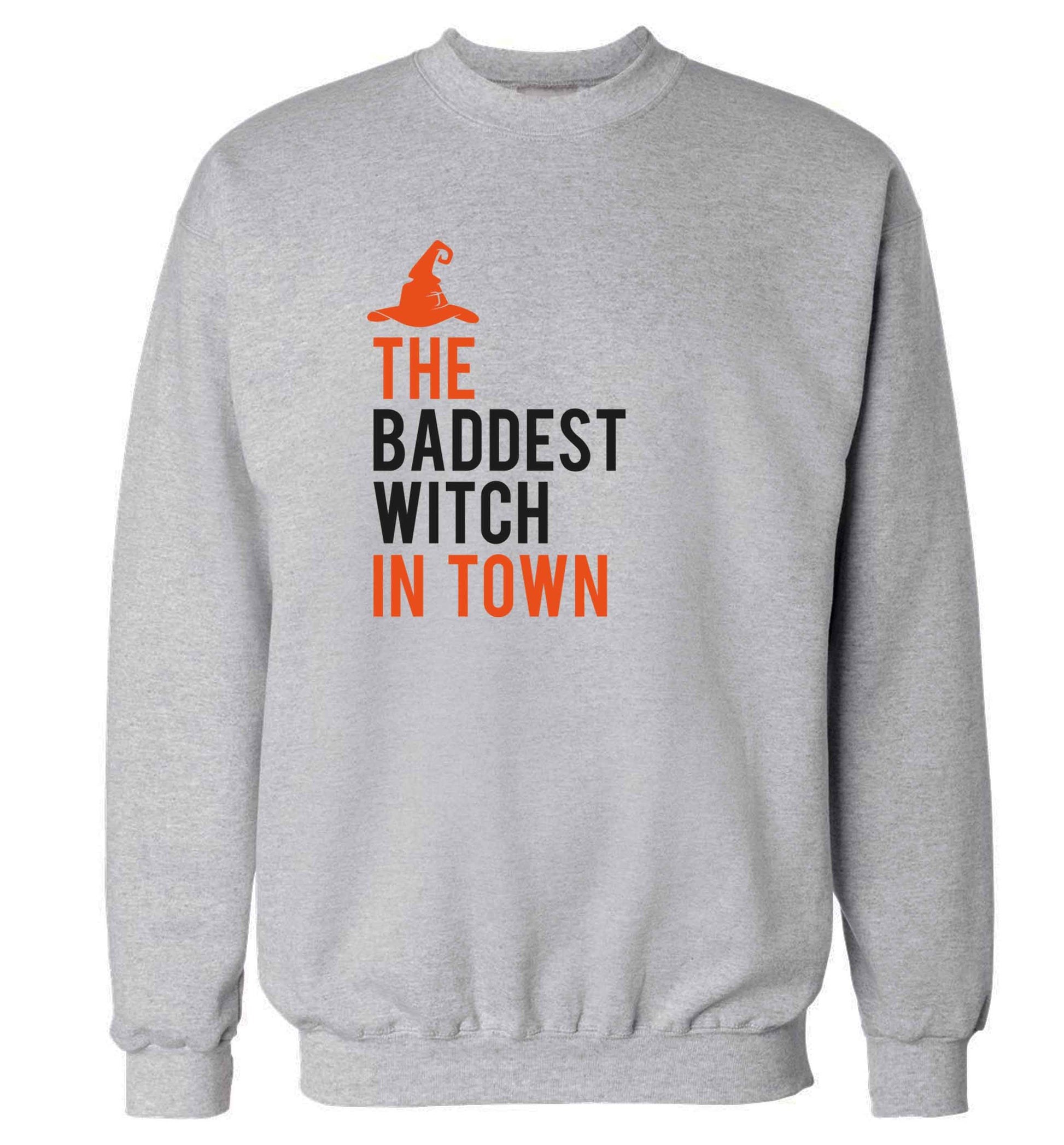 Badest witch in town adult's unisex grey sweater 2XL