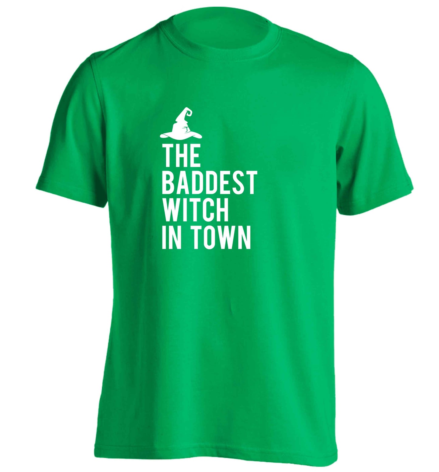 Badest witch in town adults unisex green Tshirt 2XL