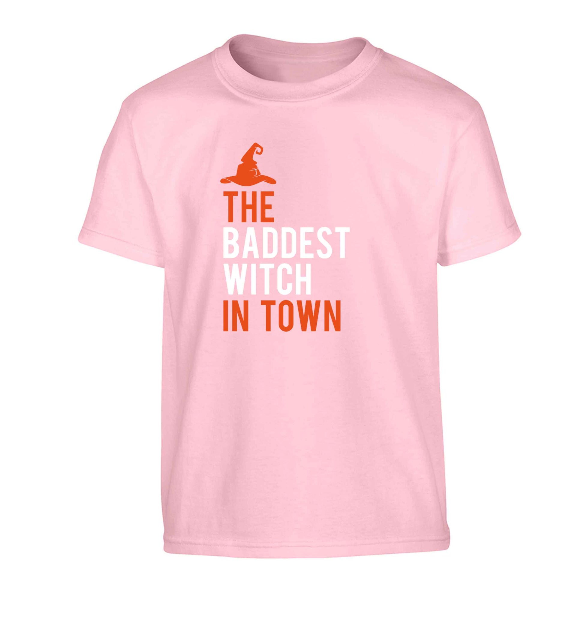 Badest witch in town Children's light pink Tshirt 12-13 Years
