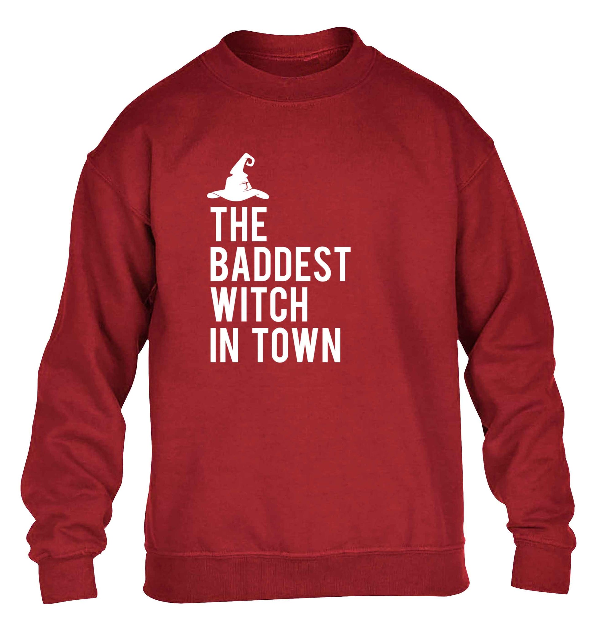 Badest witch in town children's grey sweater 12-13 Years