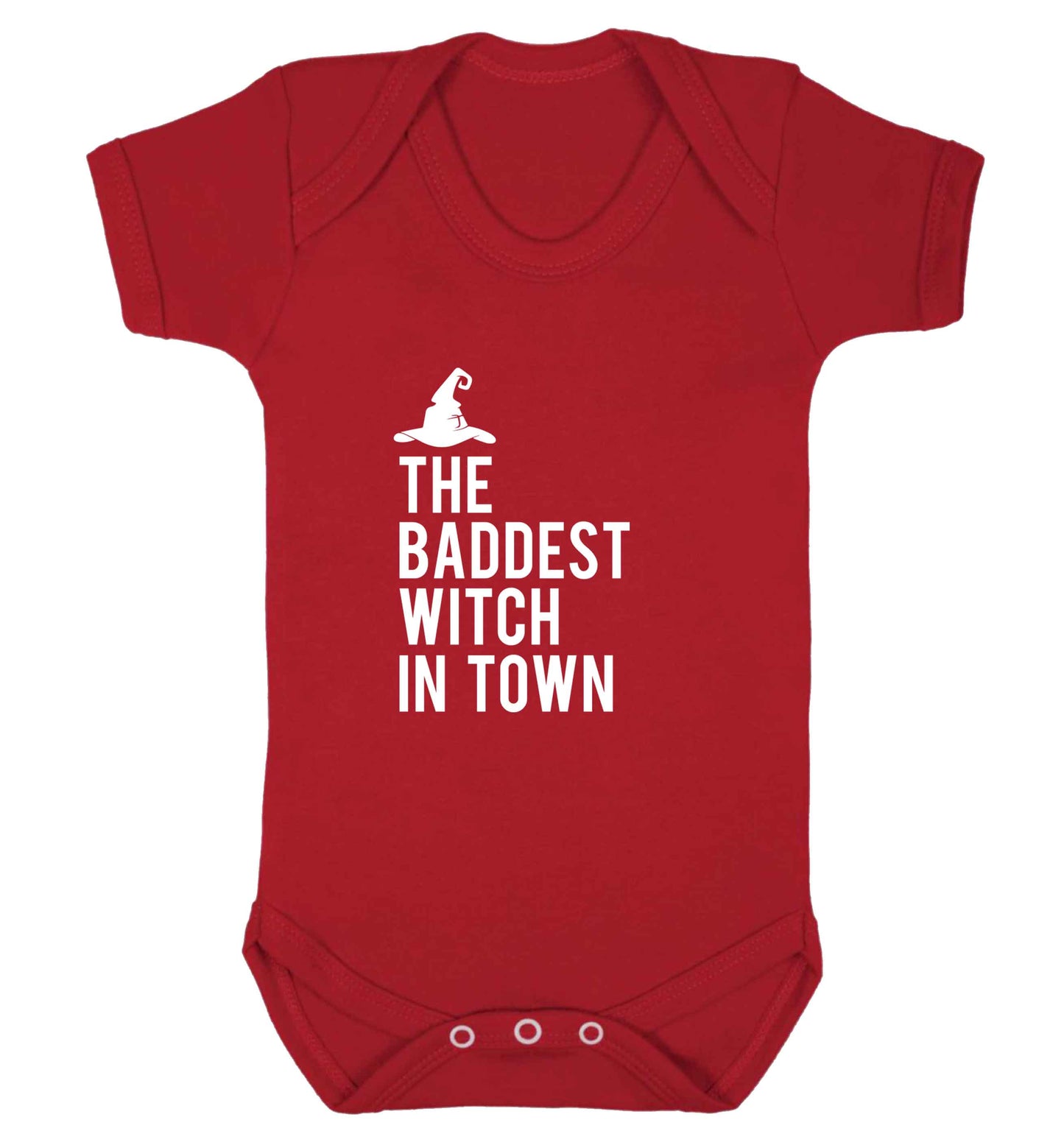 Badest witch in town baby vest red 18-24 months