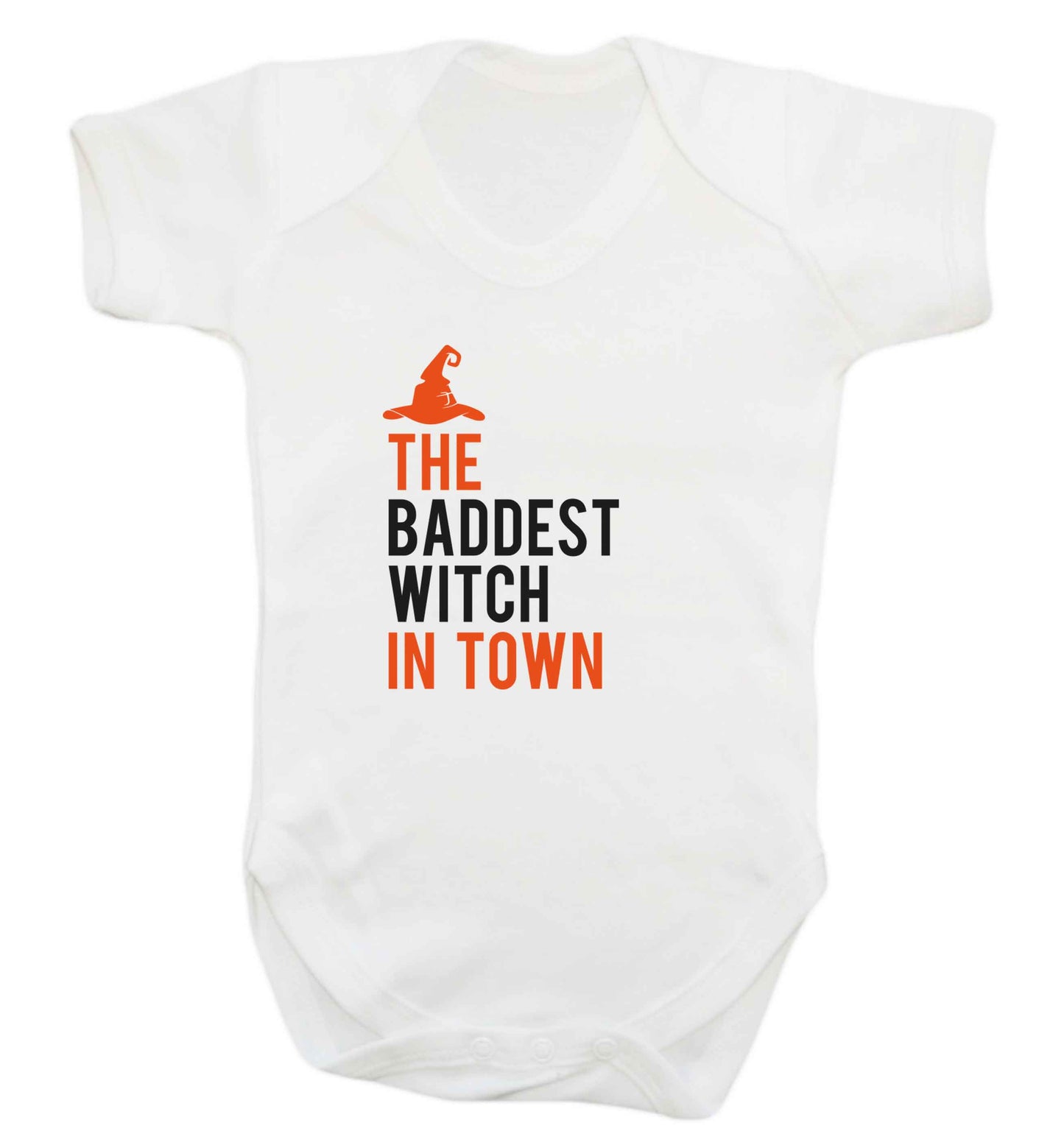 Badest witch in town baby vest white 18-24 months