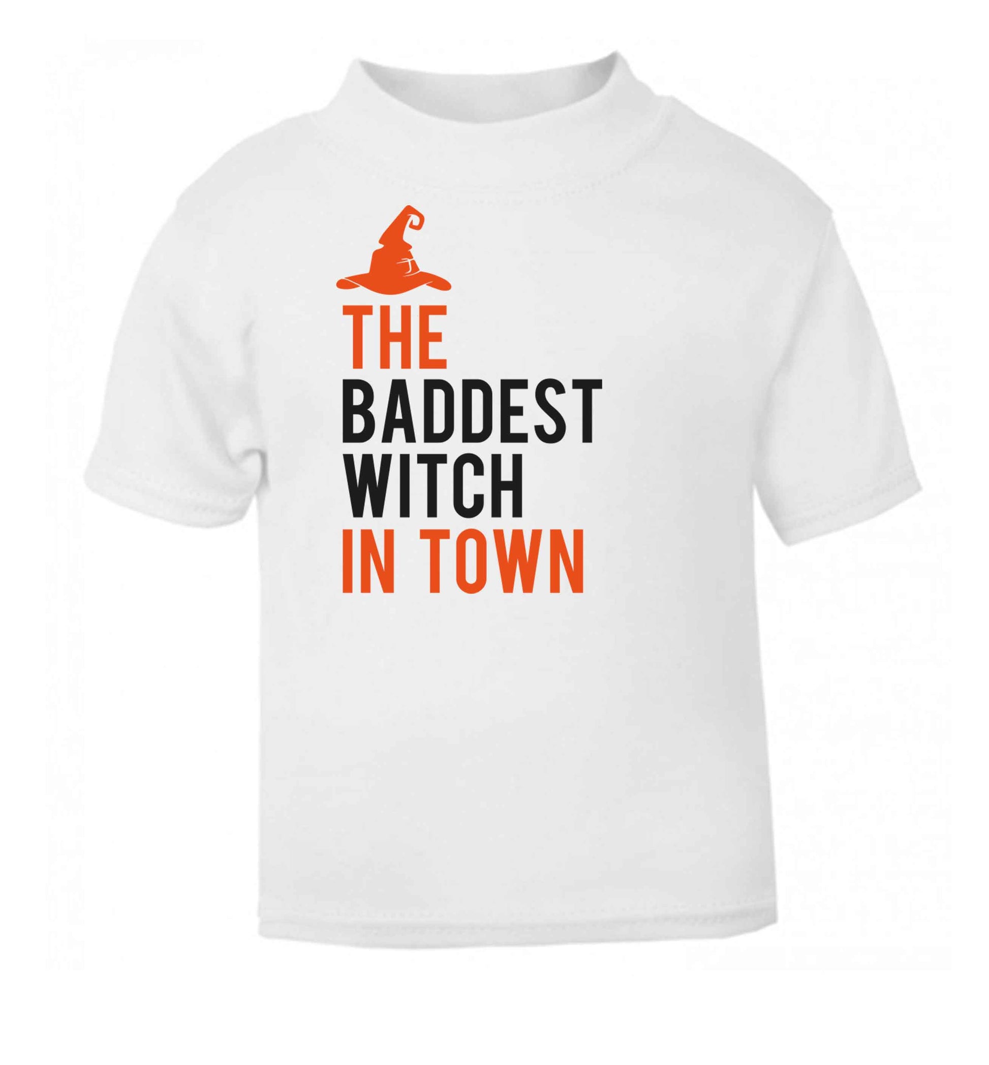 Badest witch in town white baby toddler Tshirt 2 Years