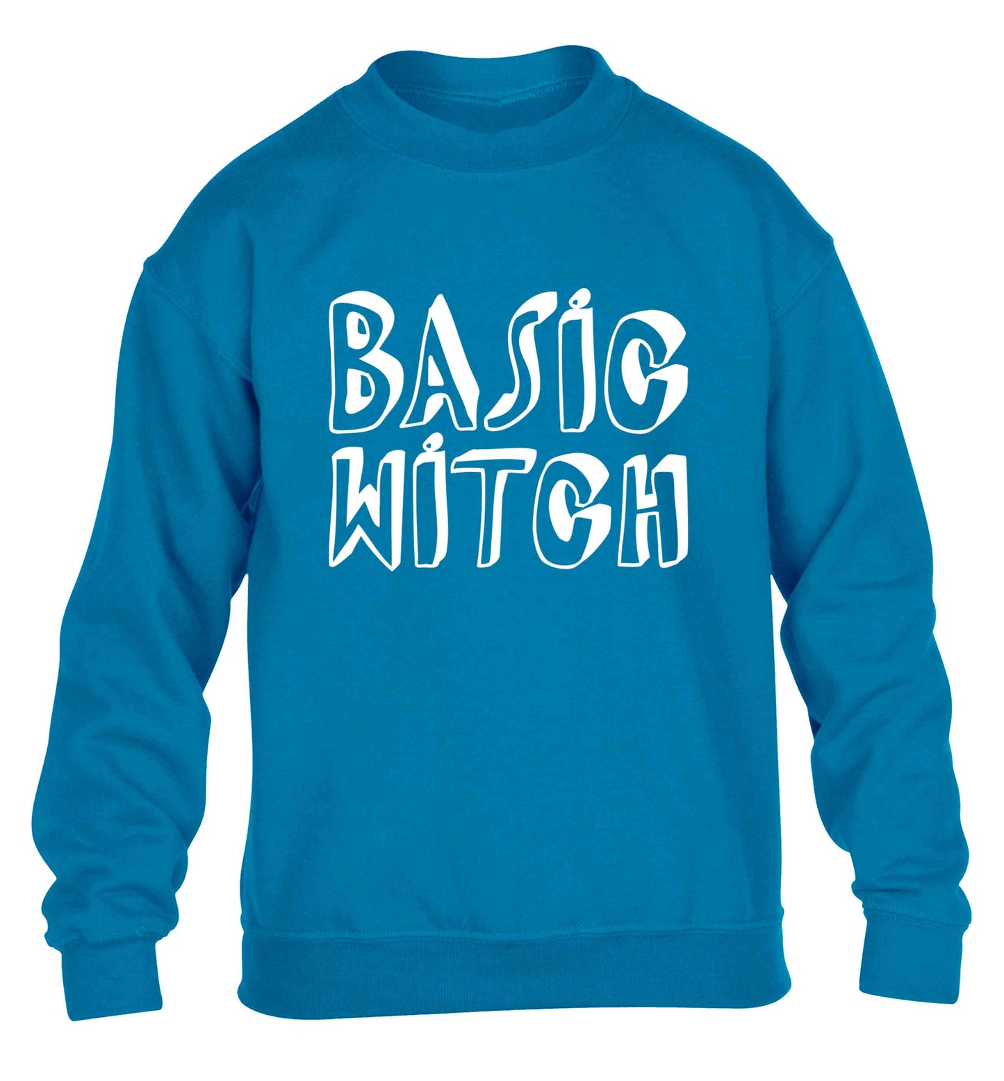 Basic witch children's blue sweater 12-13 Years