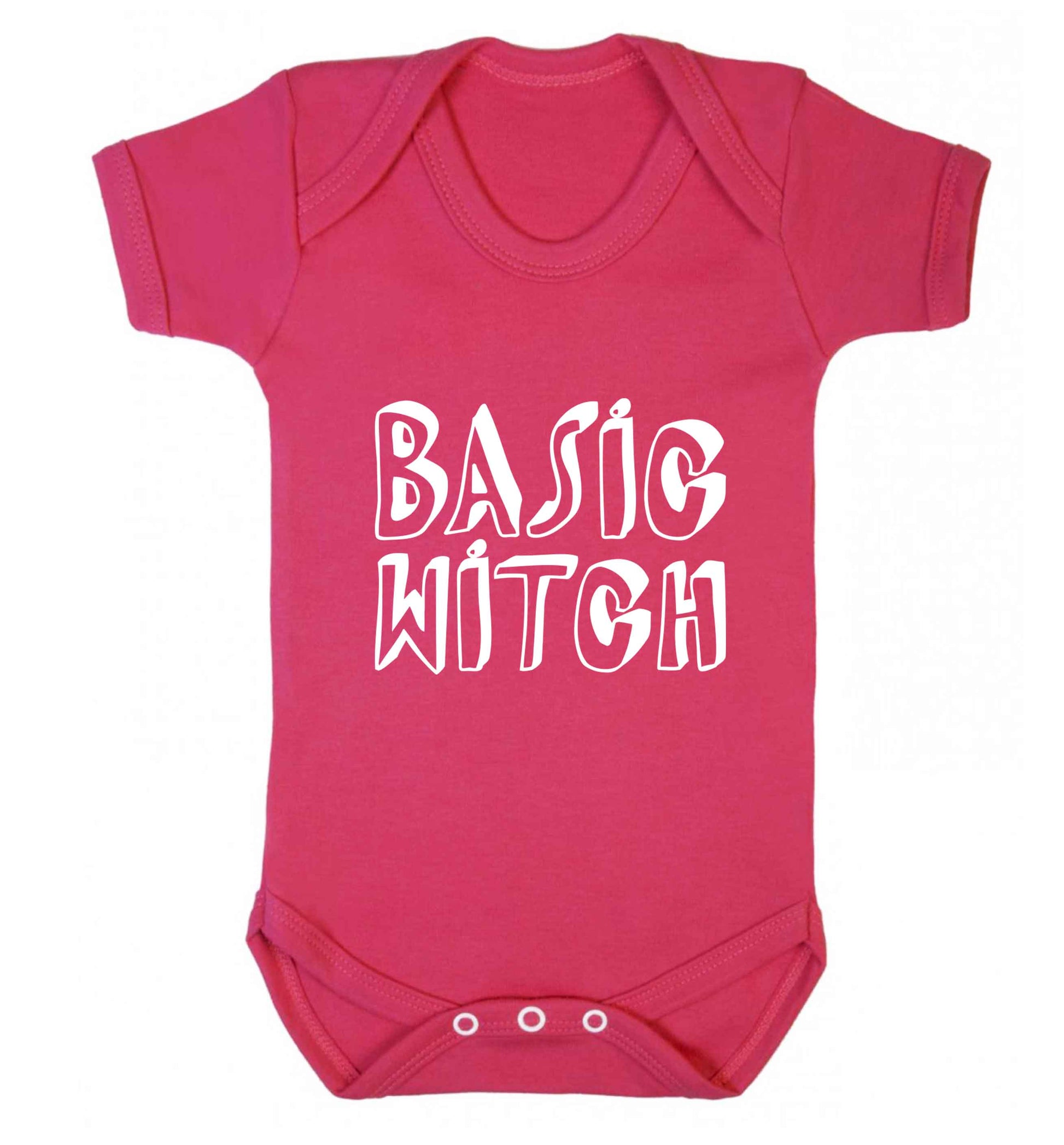Basic witch baby vest dark pink 18-24 months