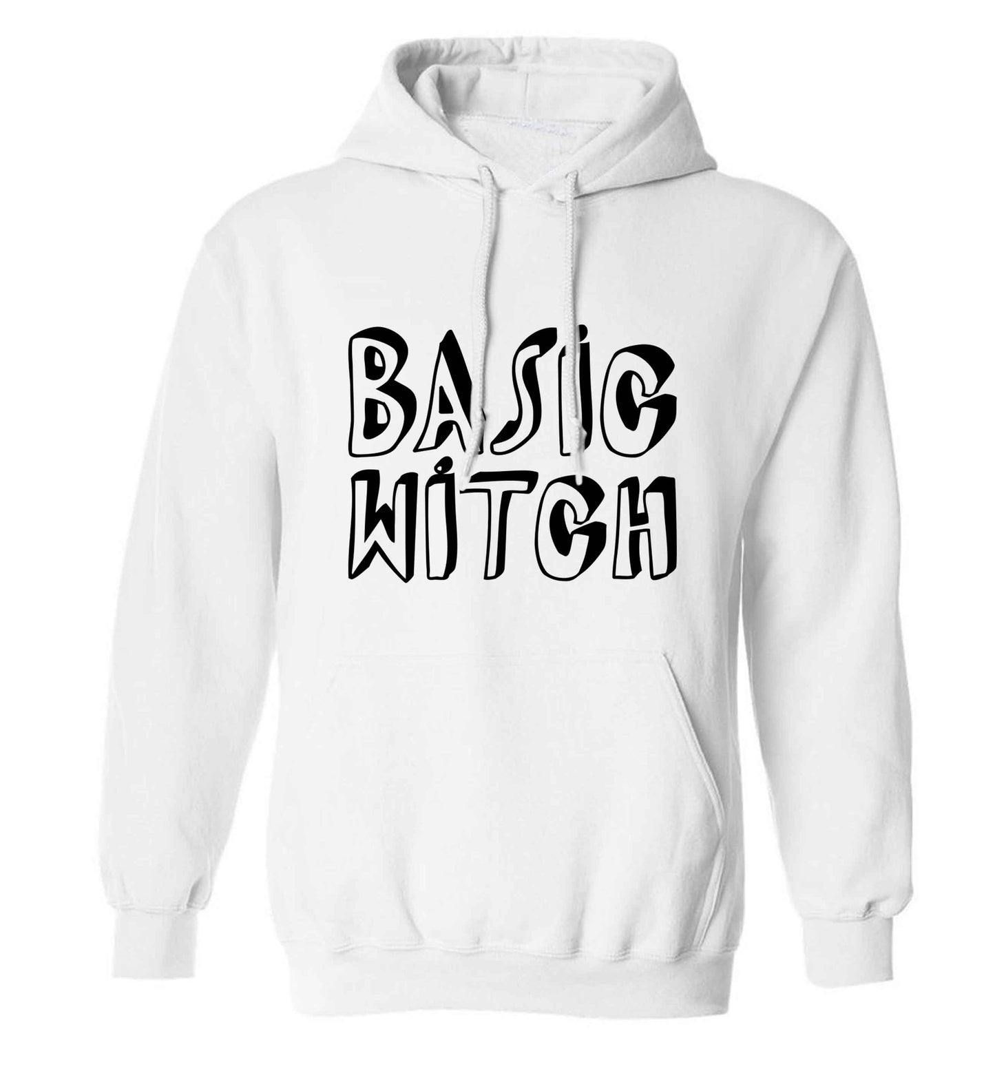 Basic witch adults unisex white hoodie 2XL