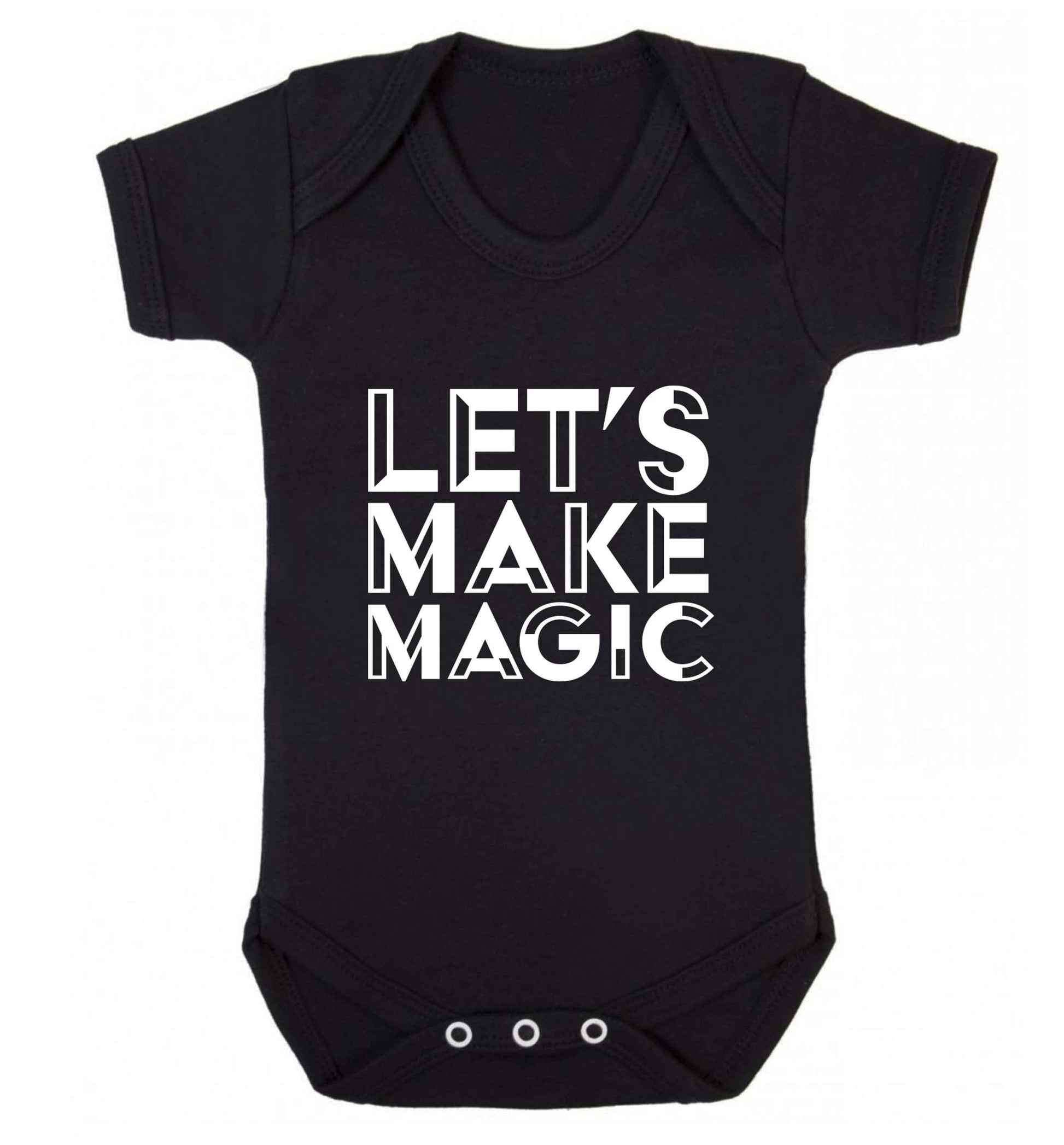 Let's make magic baby vest black 18-24 months