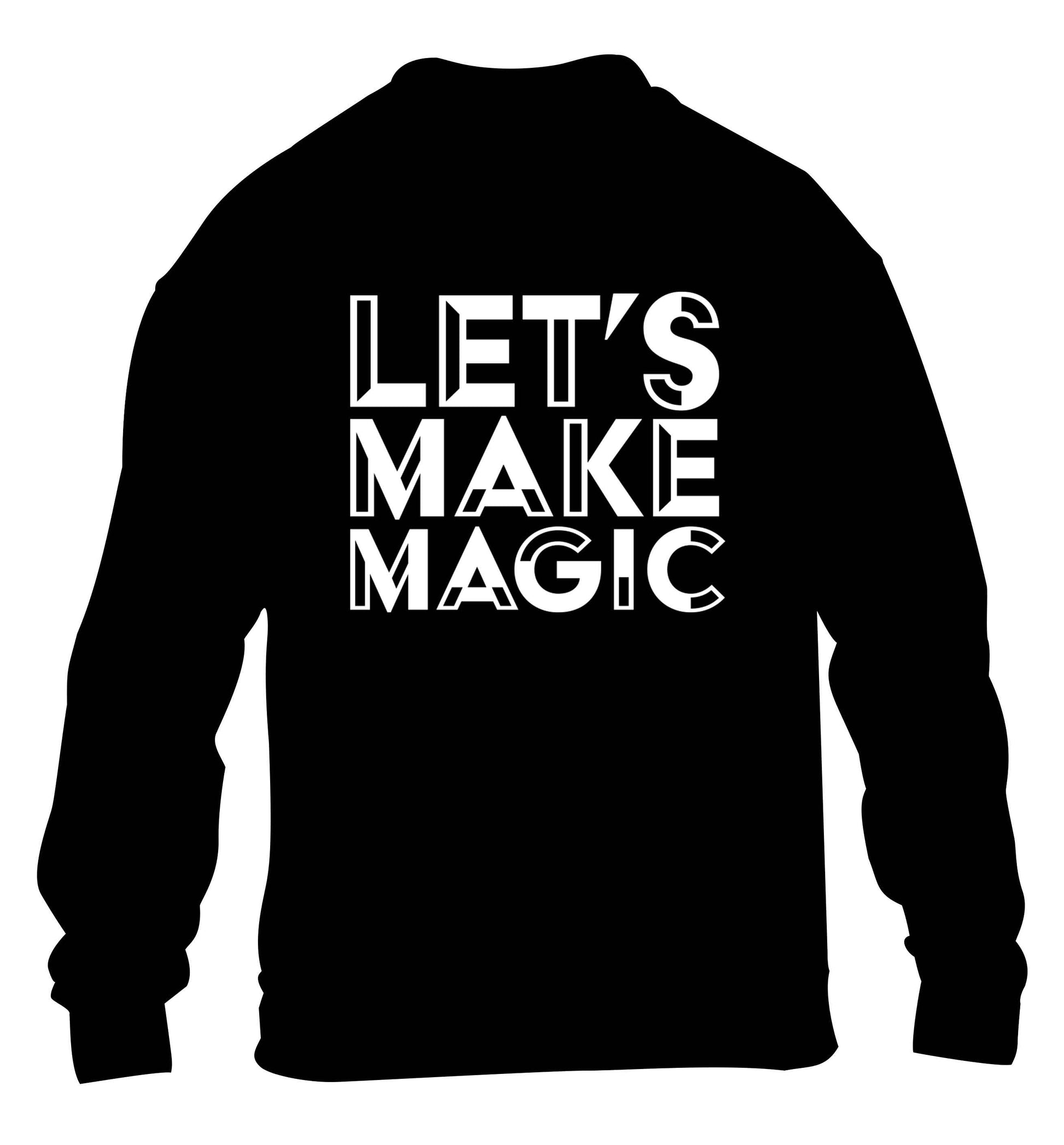 Let's make magic children's black sweater 12-13 Years
