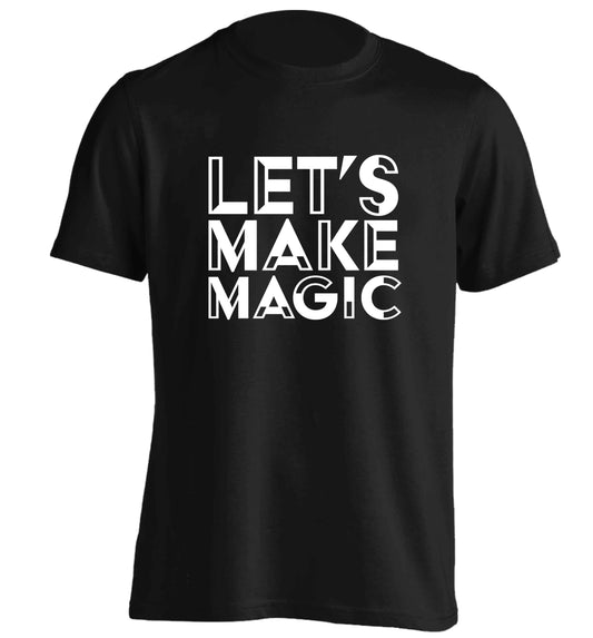 Let's make magic adults unisex black Tshirt 2XL