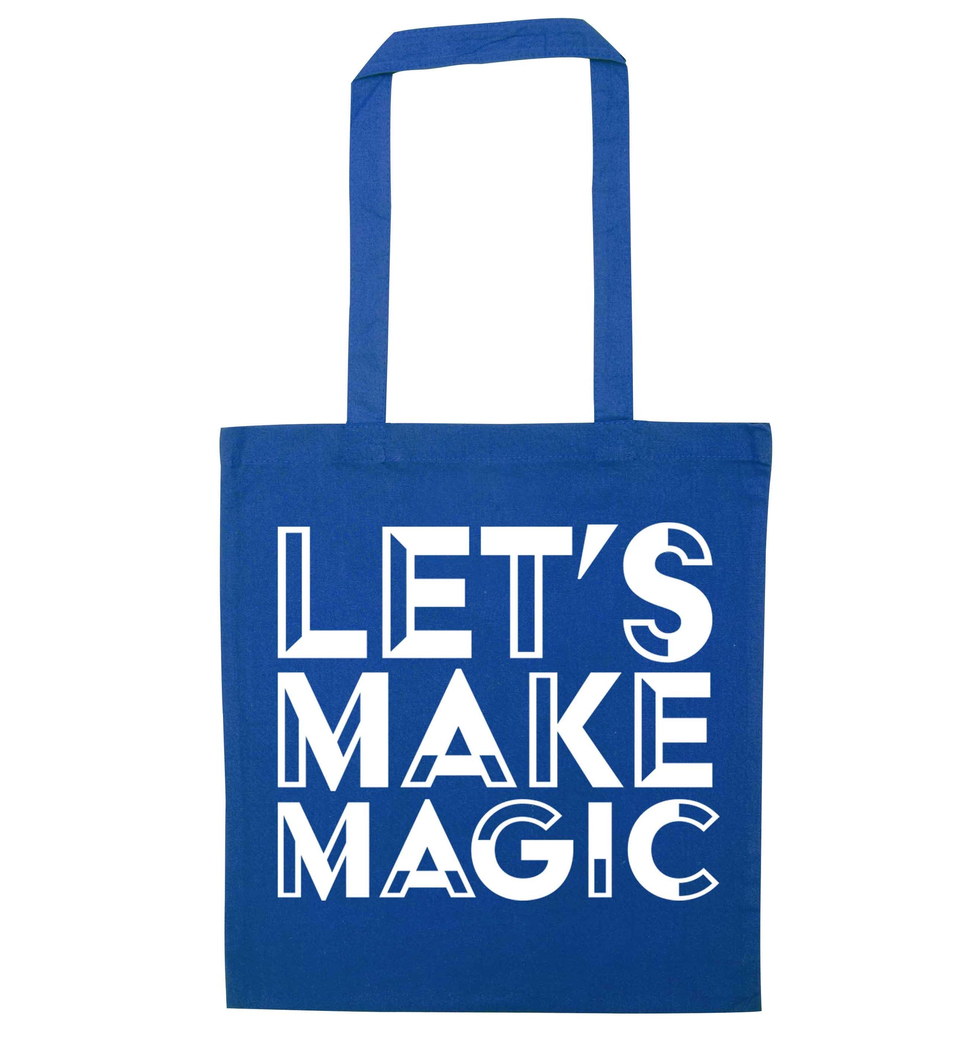 Let's make magic blue tote bag