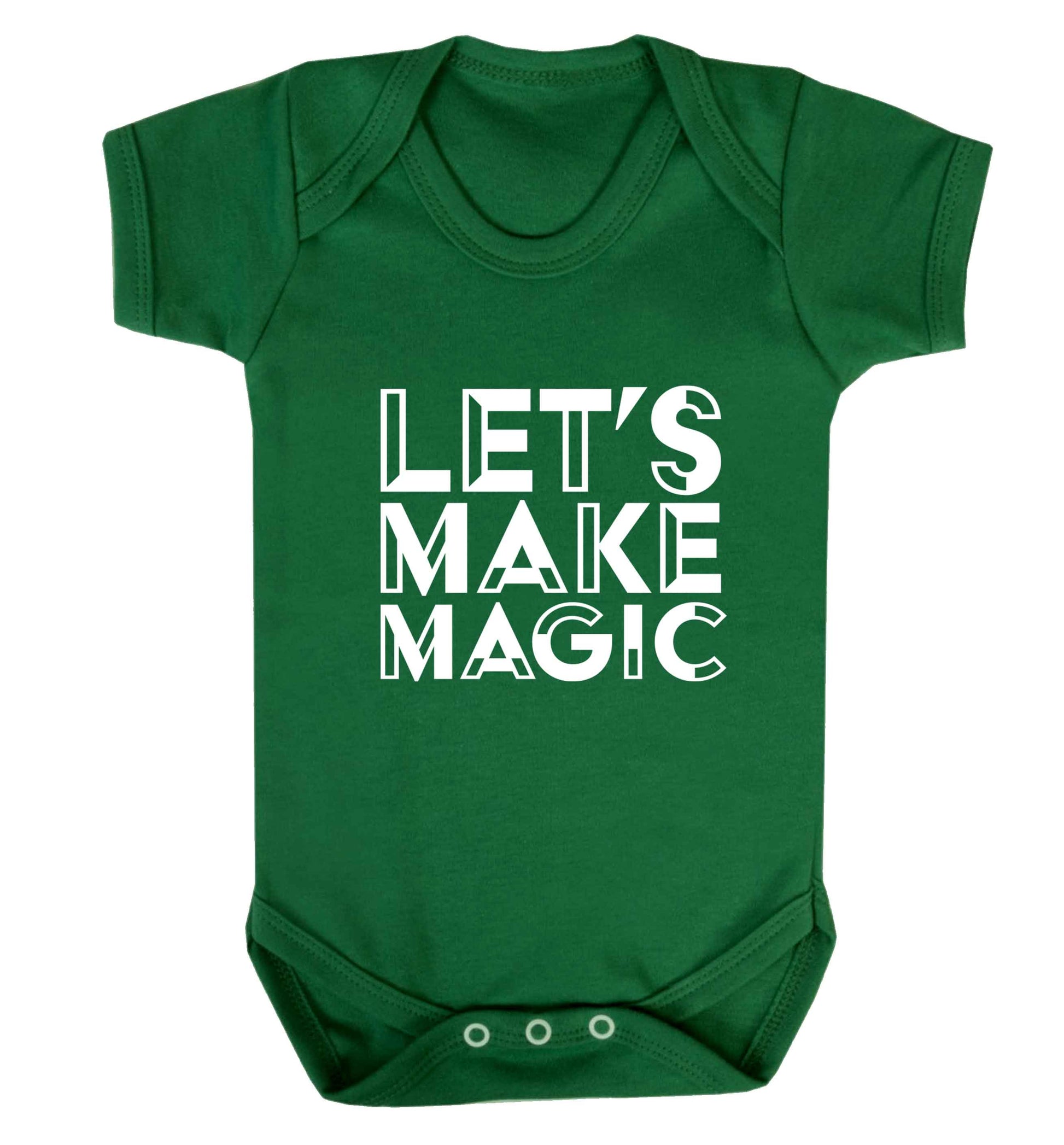 Let's make magic baby vest green 18-24 months