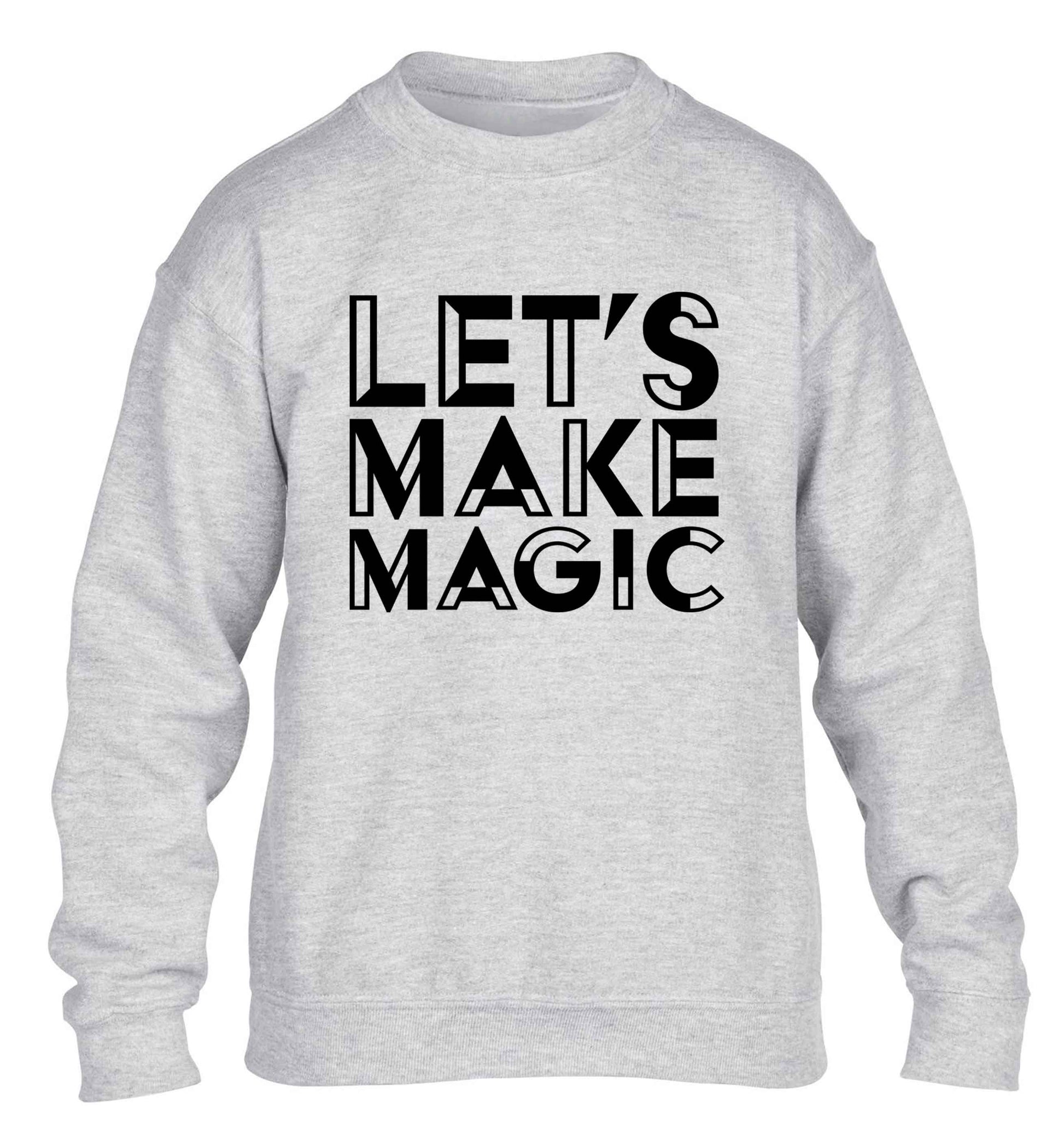 Let's make magic children's grey sweater 12-13 Years