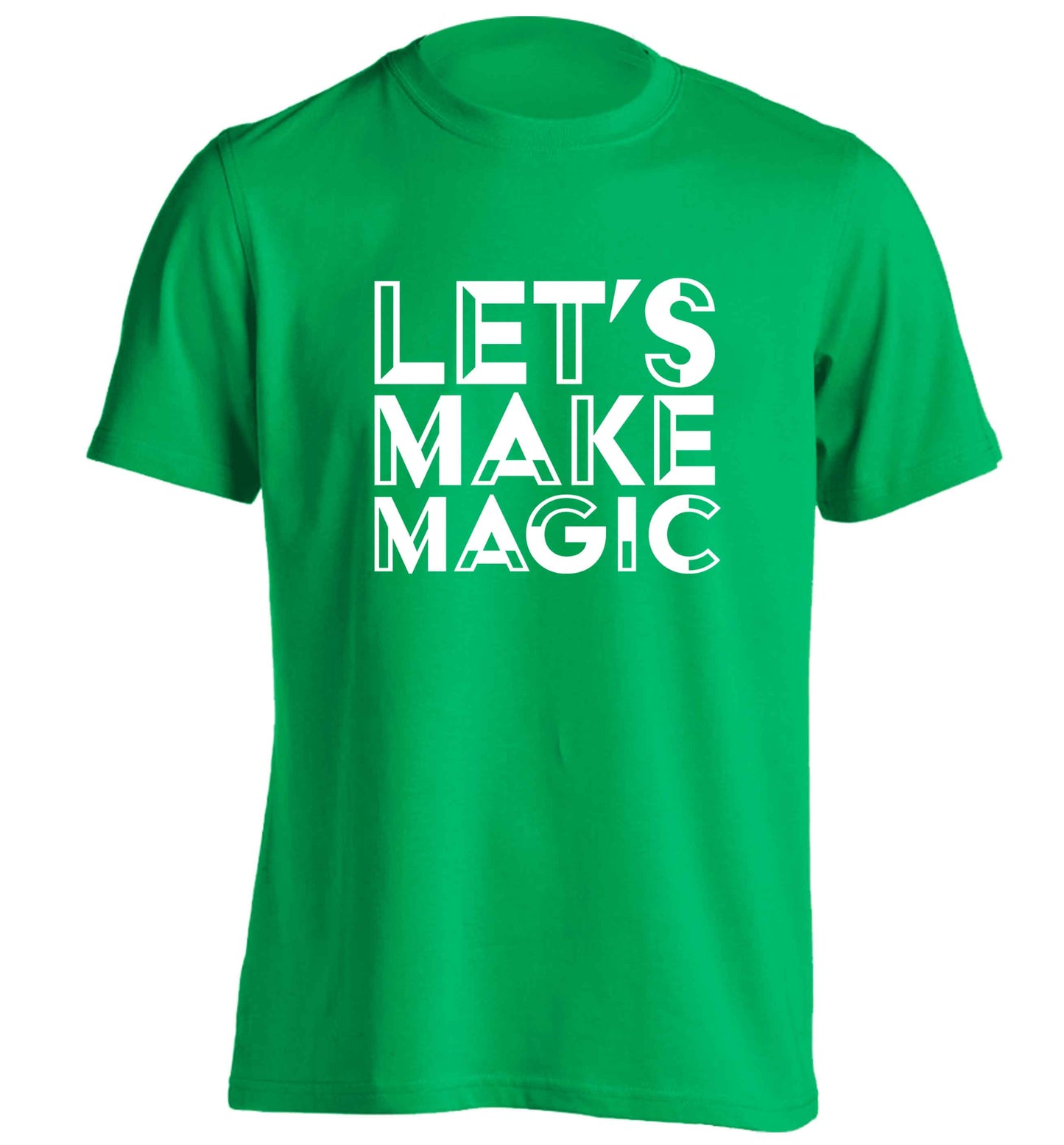 Let's make magic adults unisex green Tshirt 2XL