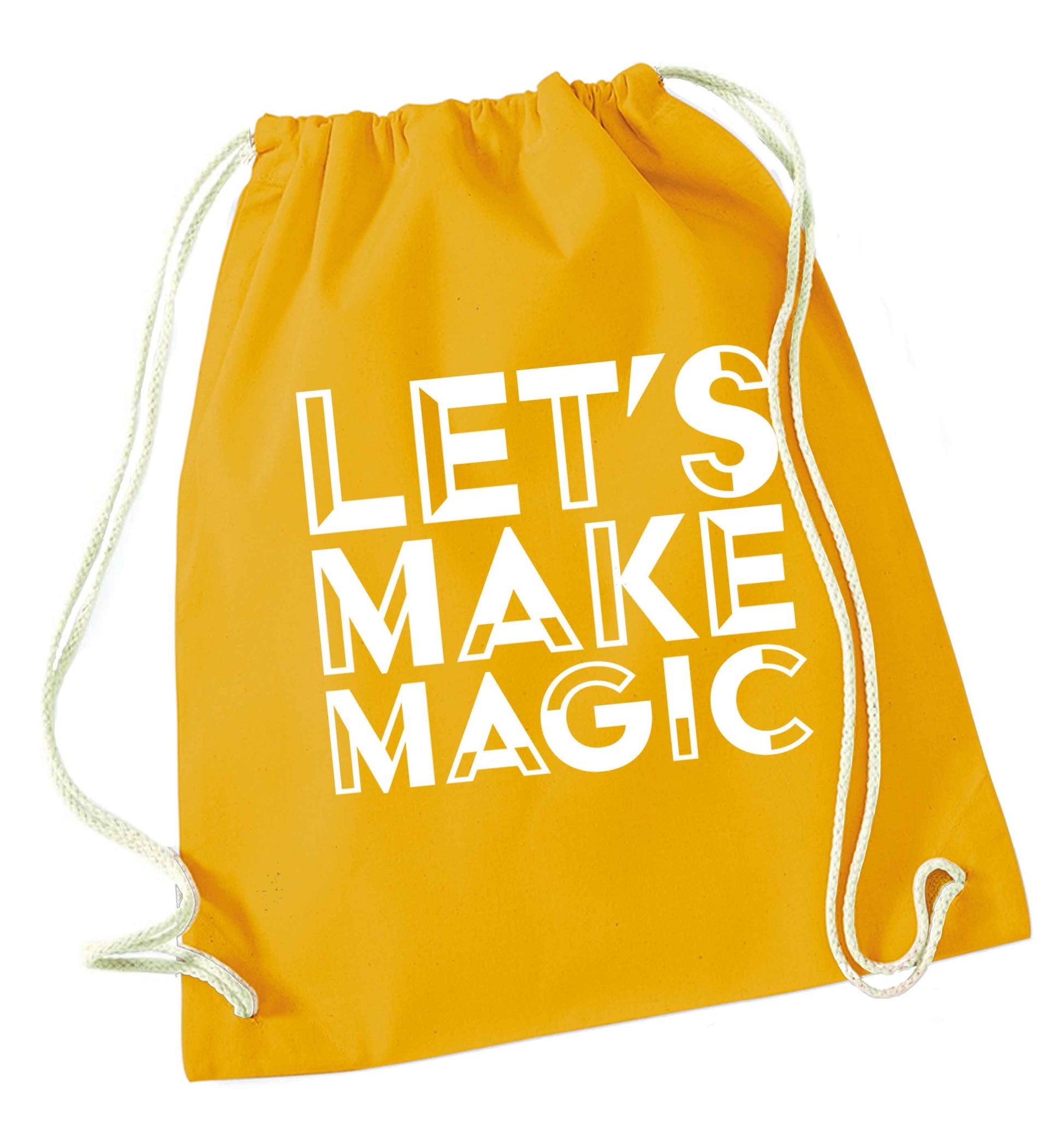 Let's make magic mustard drawstring bag