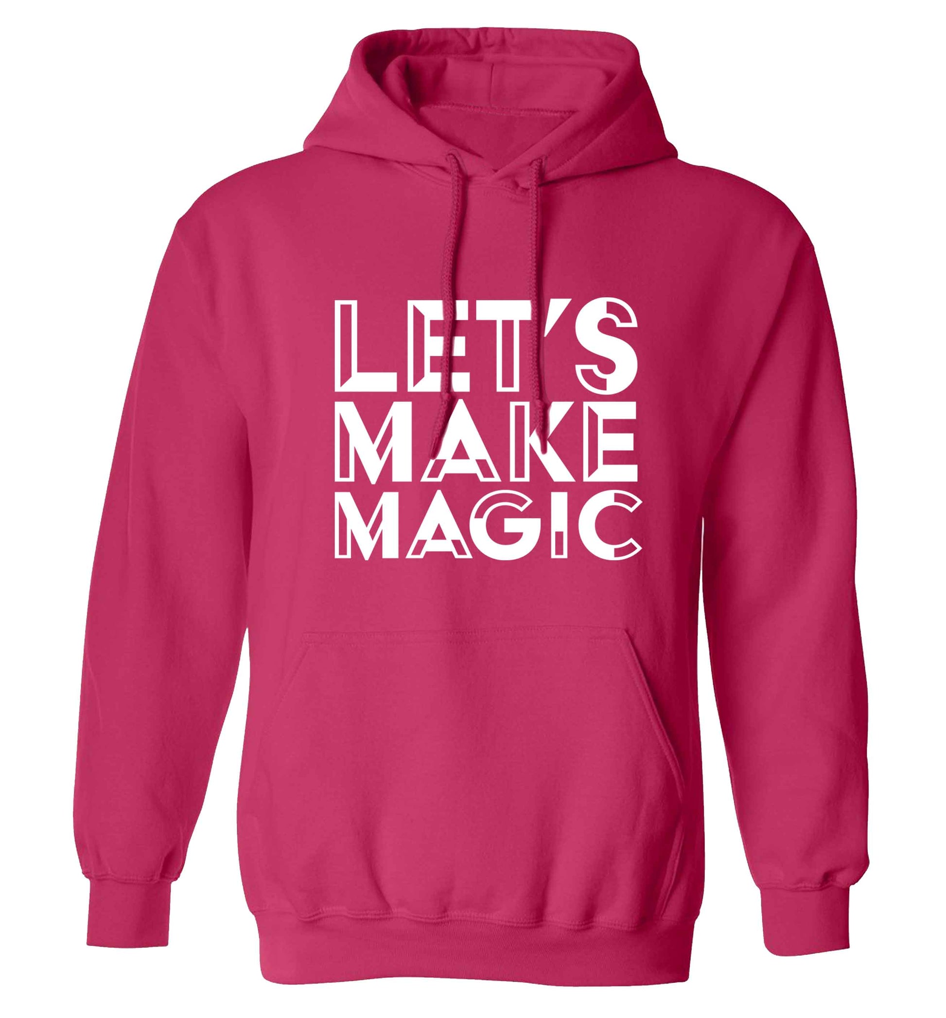 Let's make magic adults unisex pink hoodie 2XL