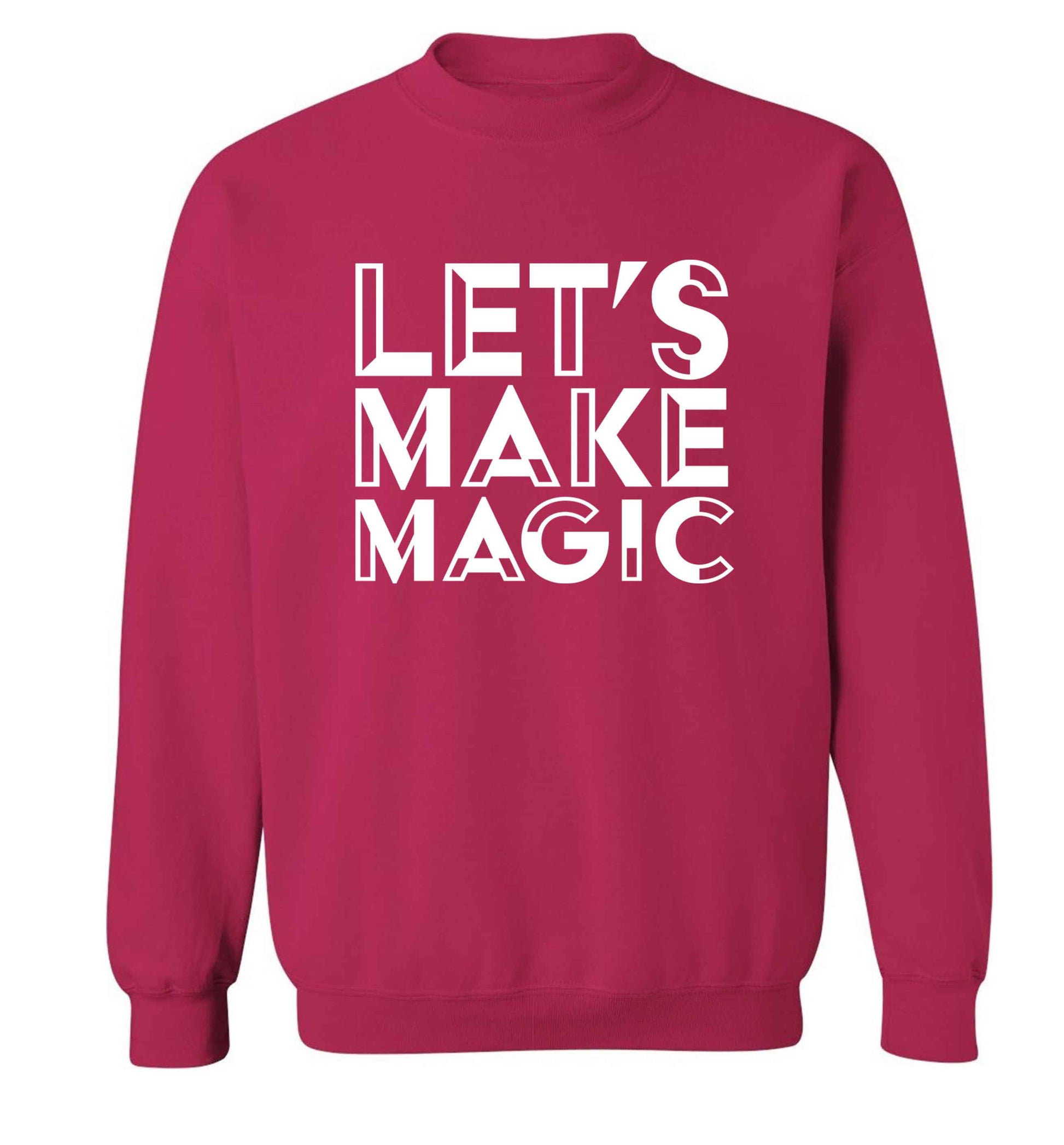 Let's make magic adult's unisex pink sweater 2XL
