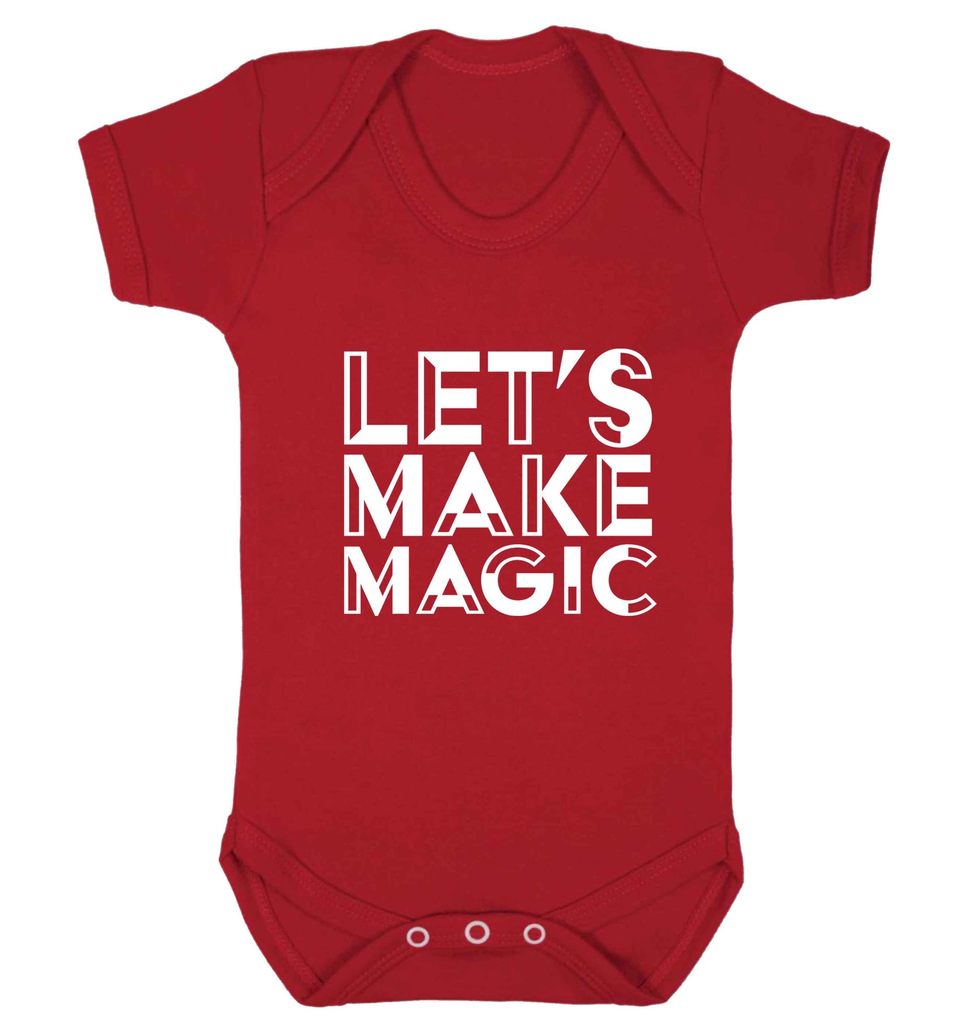 Let's make magic baby vest red 18-24 months