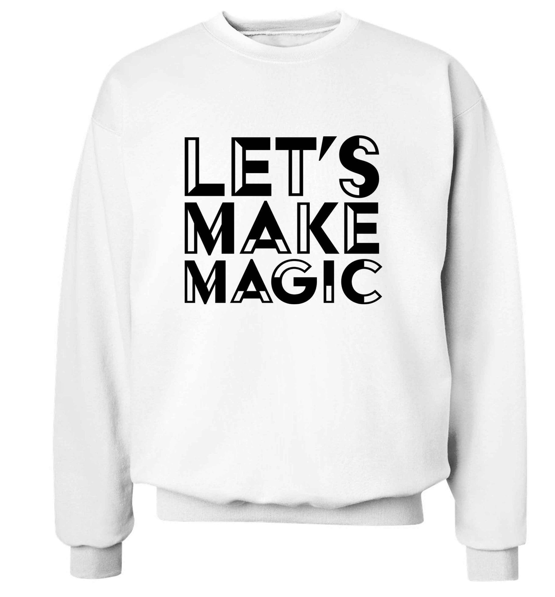 Let's make magic adult's unisex white sweater 2XL