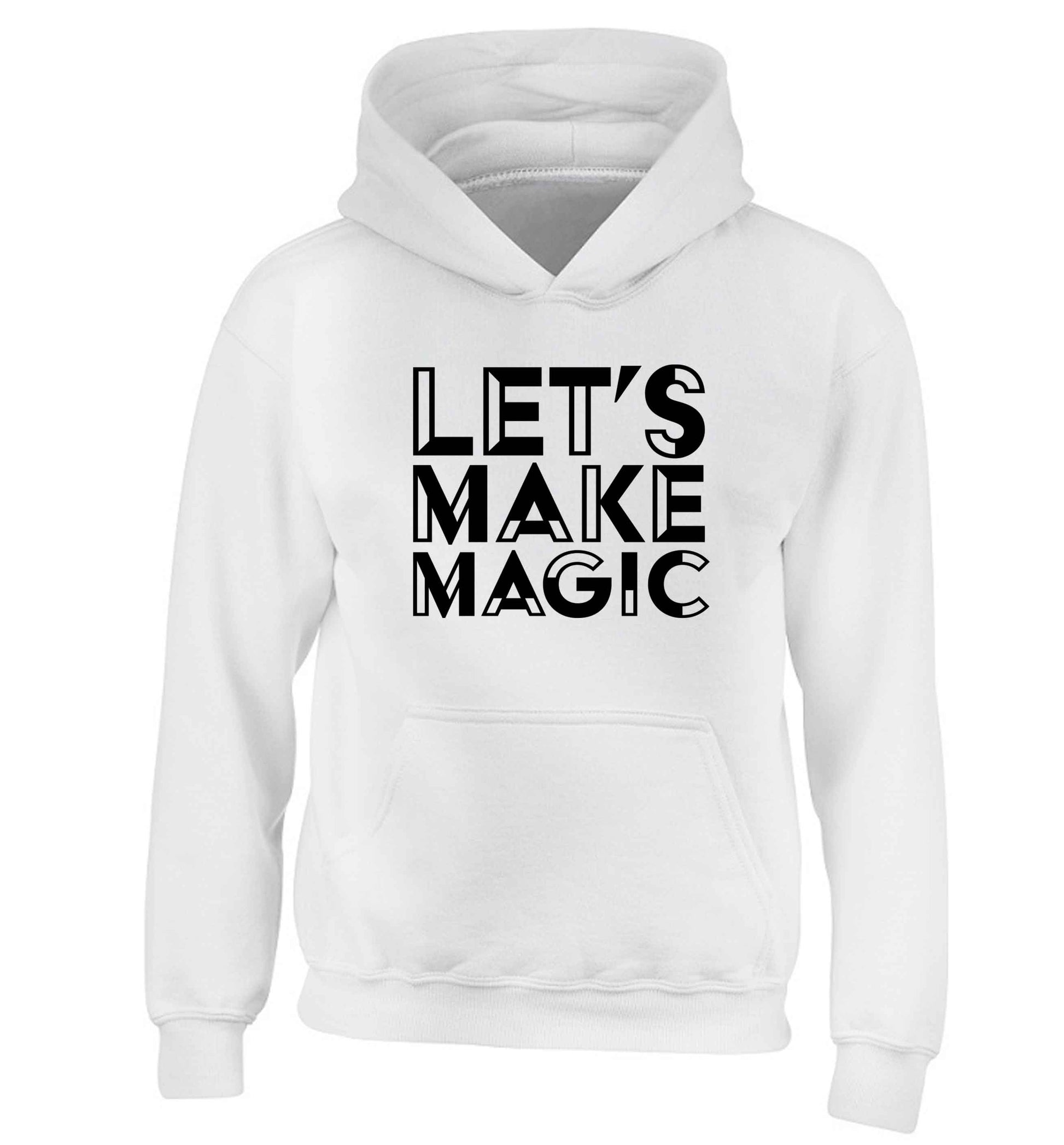 Let's make magic children's white hoodie 12-13 Years