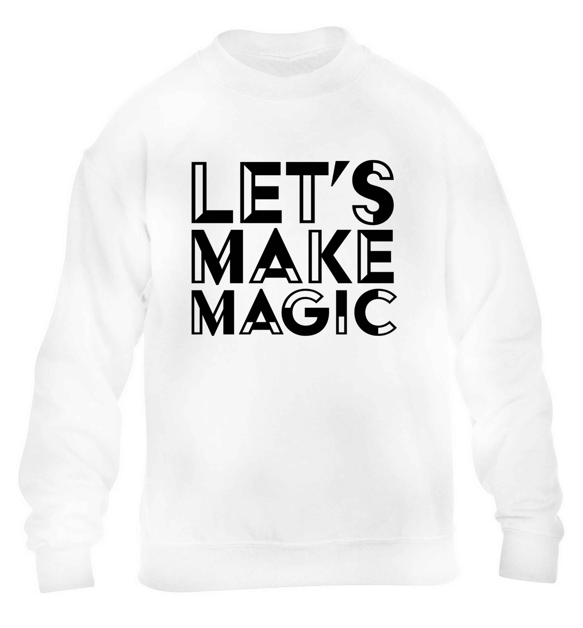 Let's make magic children's white sweater 12-13 Years