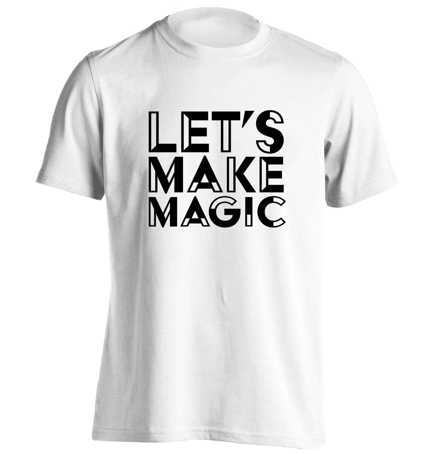 Let's make magic adults unisex white Tshirt 2XL