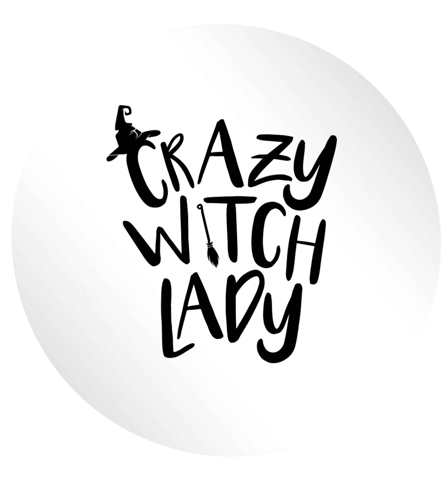 Crazy witch lady 24 @ 45mm matt circle stickers