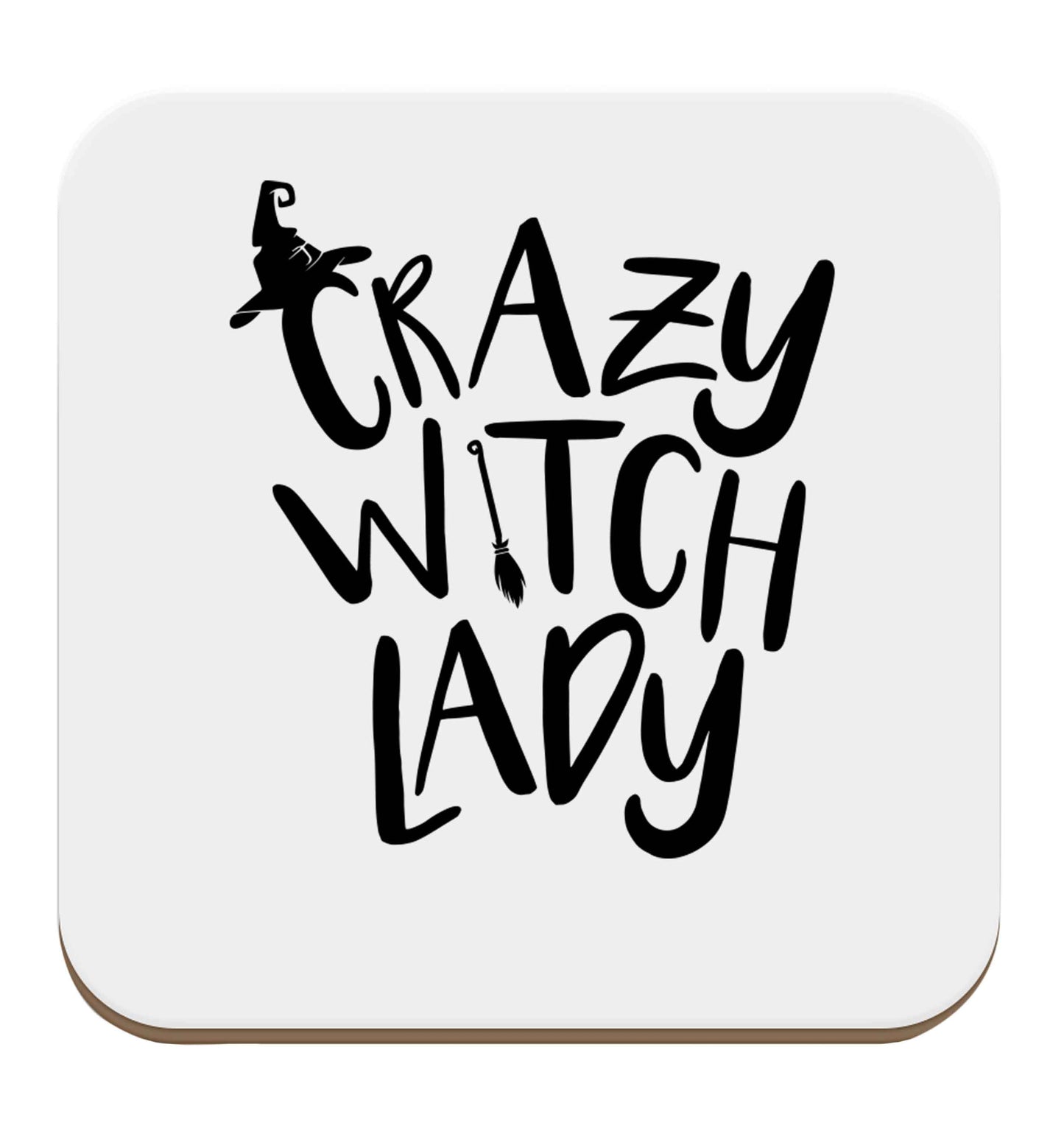 Crazy witch lady set of four coasters