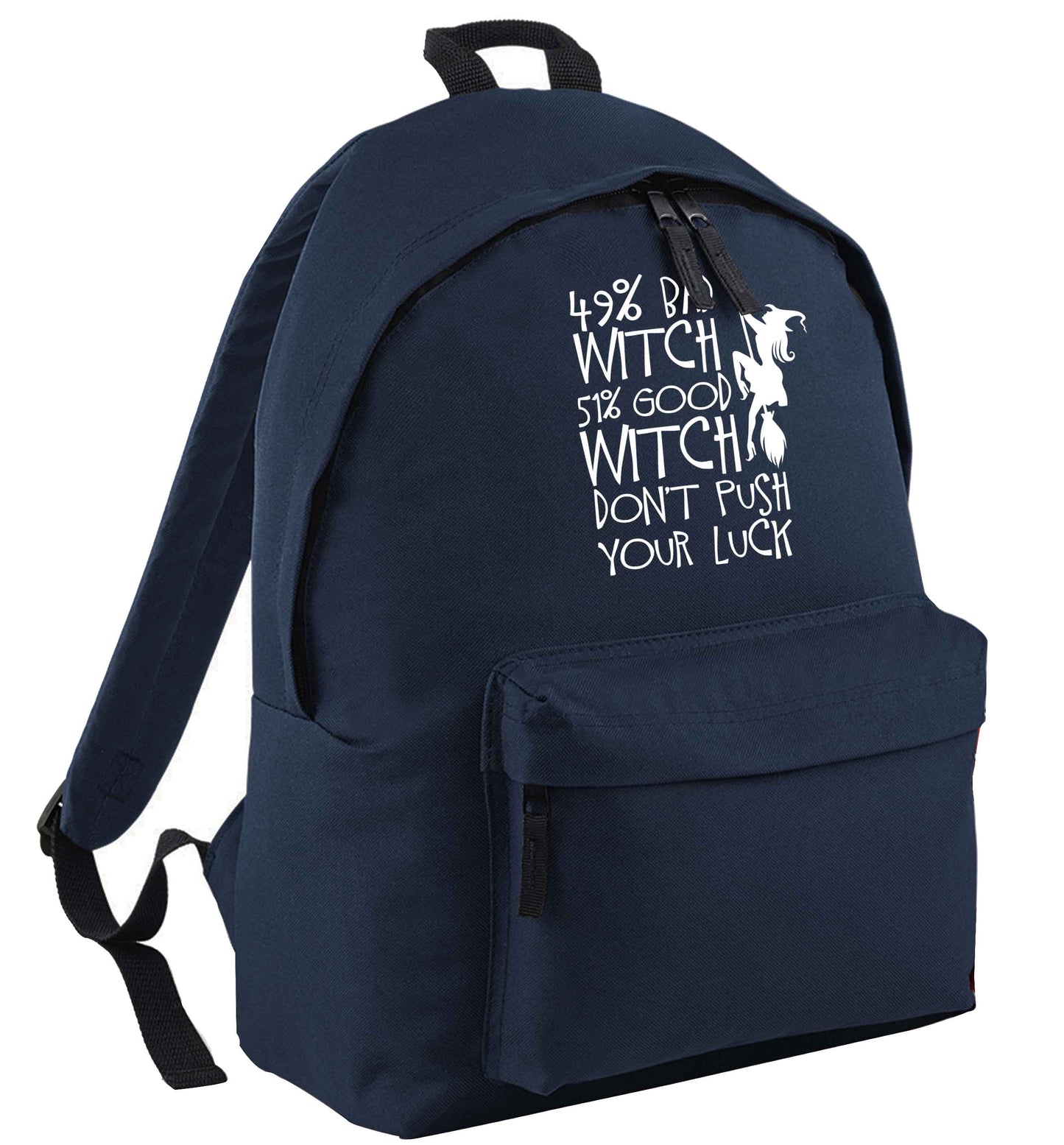 49% bad witch 51% good witch don't push your luck | Children's backpack