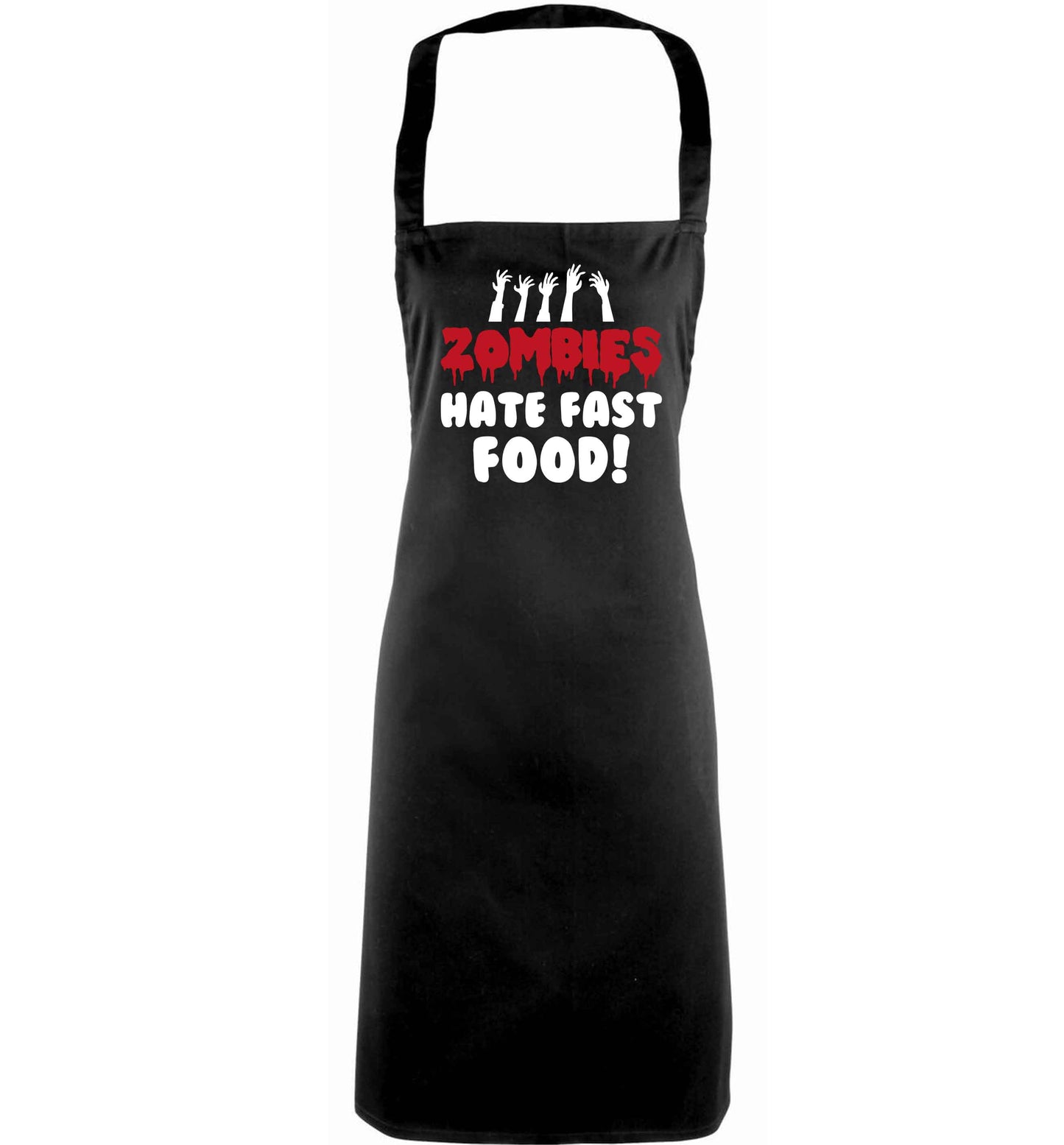 Zombies hate fast food adults black apron