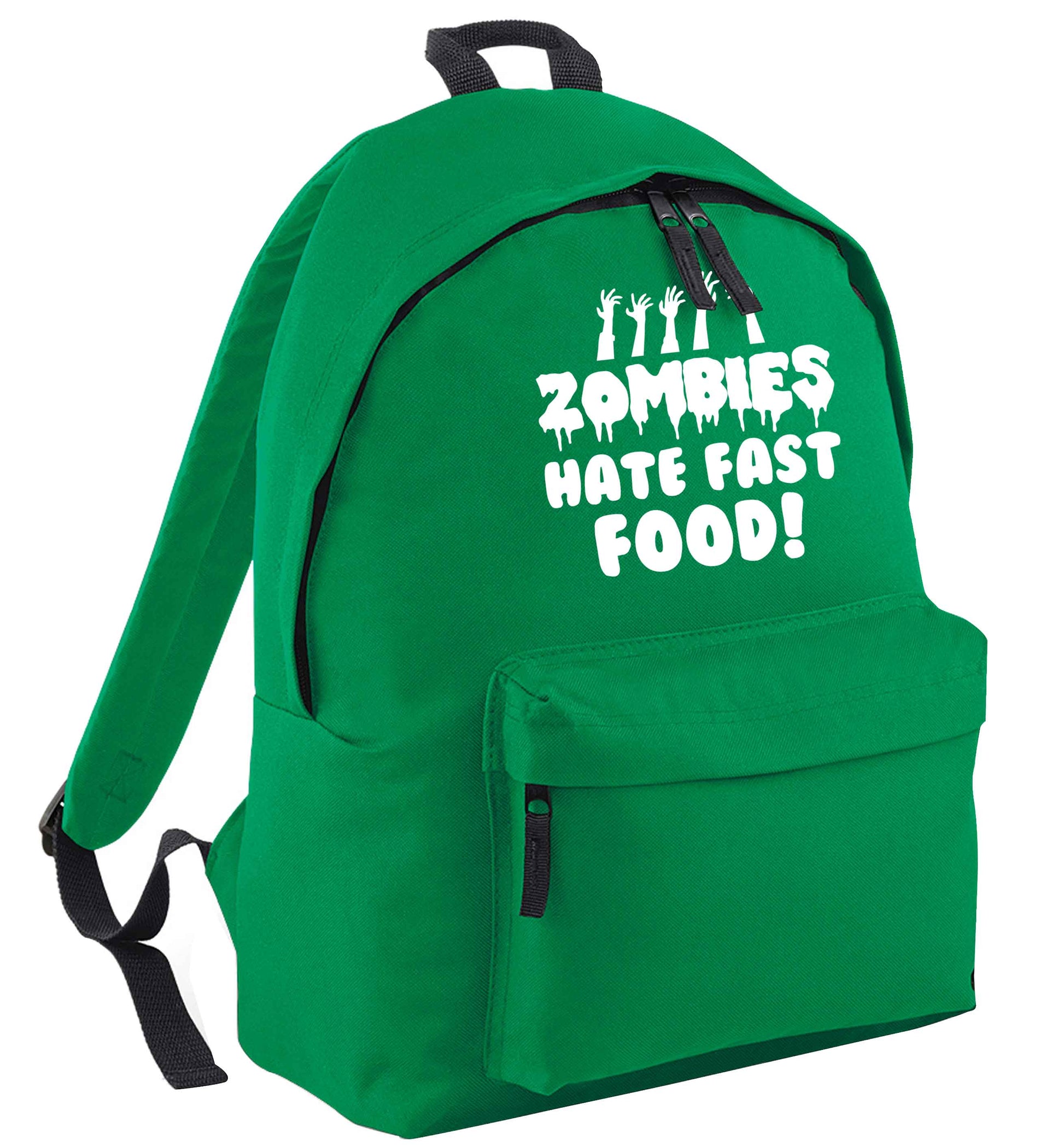 Zombies hate fast food green adults backpack