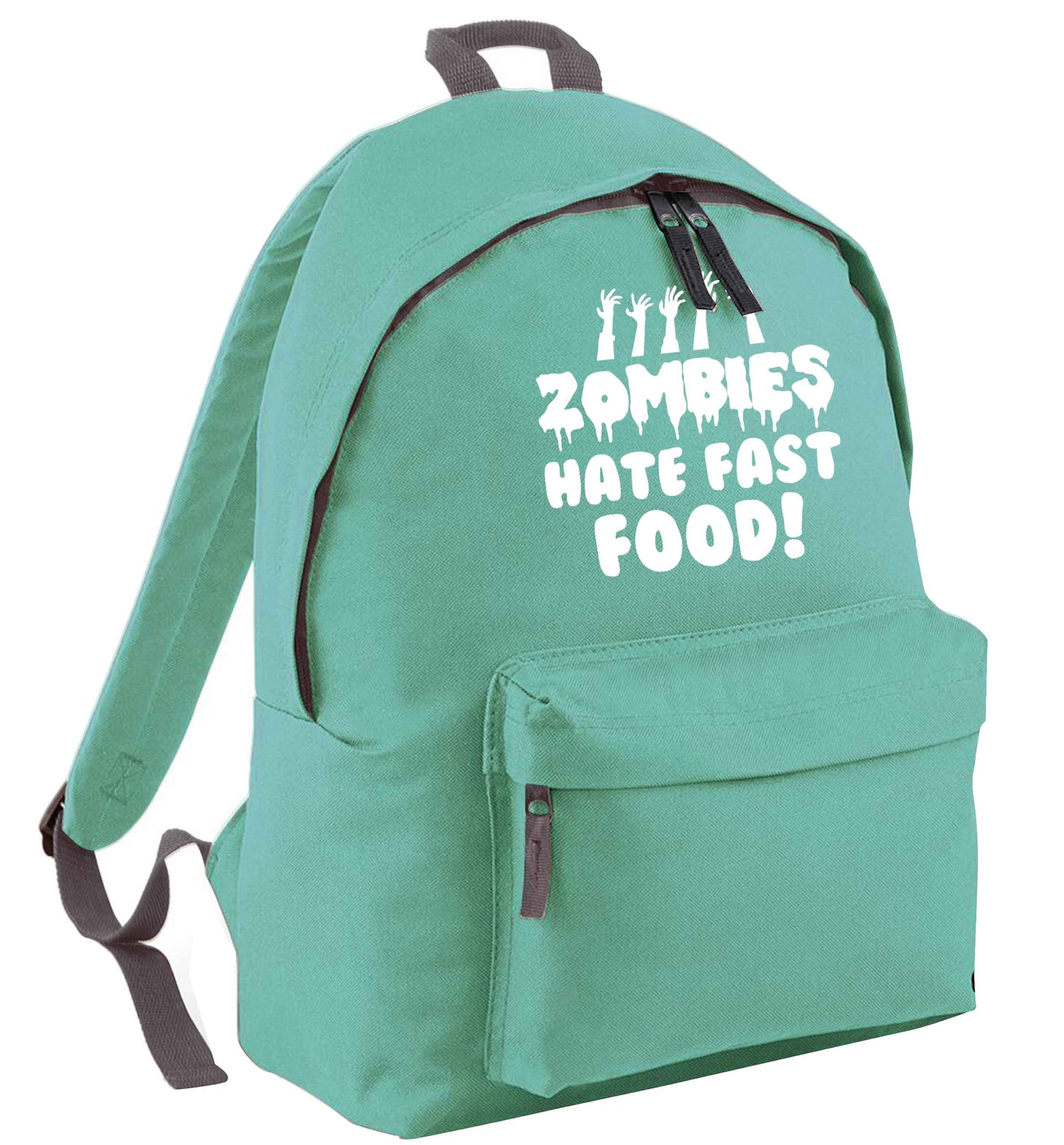 Zombies hate fast food mint adults backpack