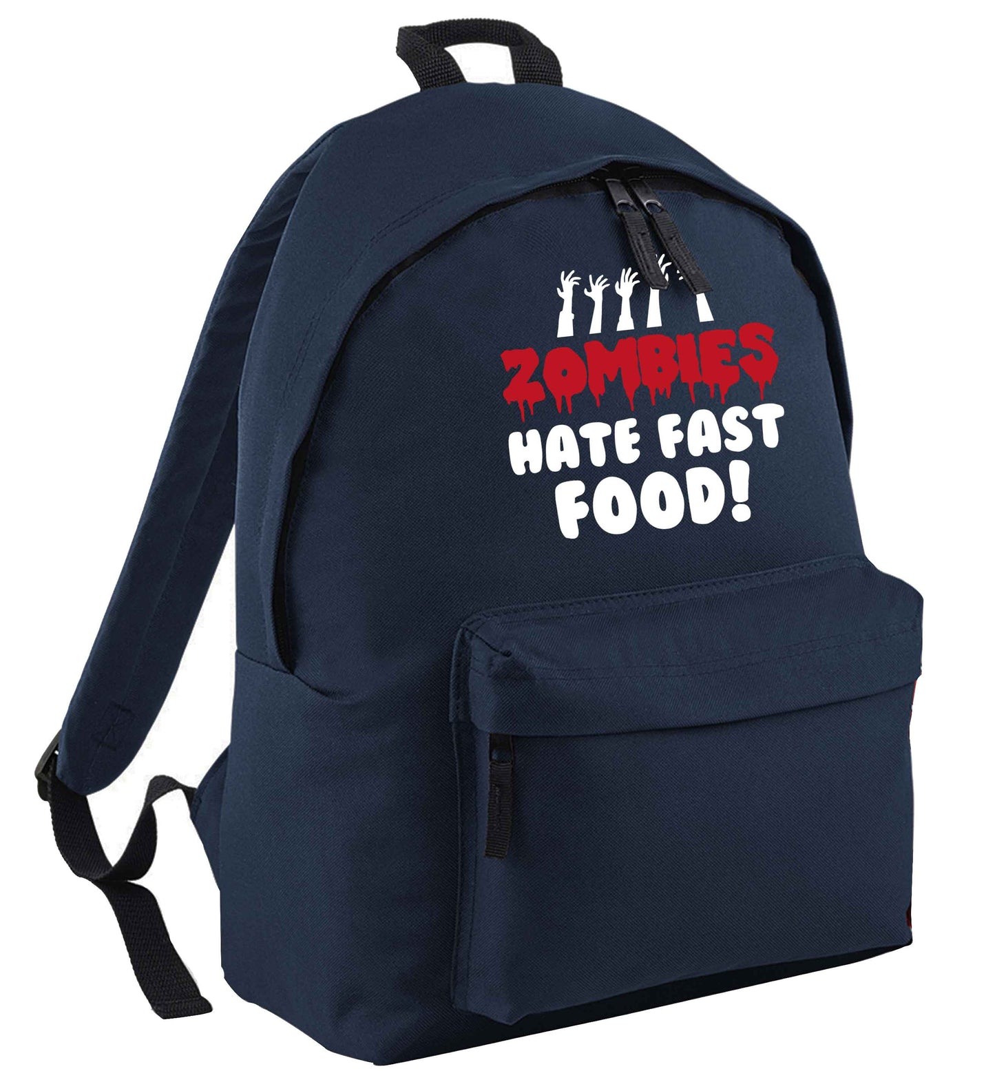 Zombies hate fast food navy adults backpack