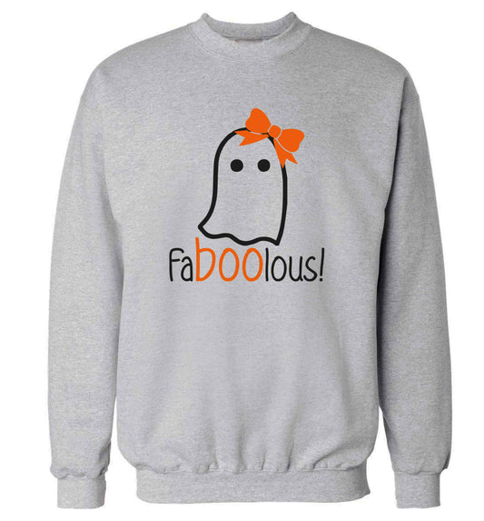 Faboolous ghost adult's unisex grey sweater 2XL