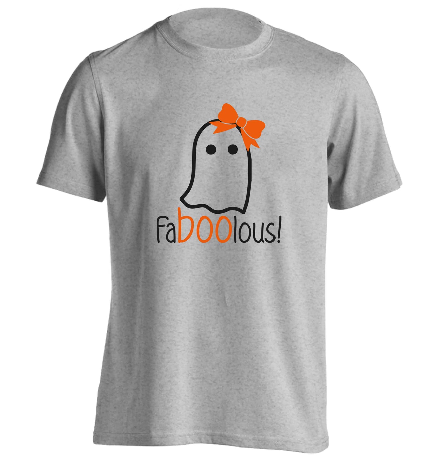 Faboolous ghost adults unisex grey Tshirt 2XL