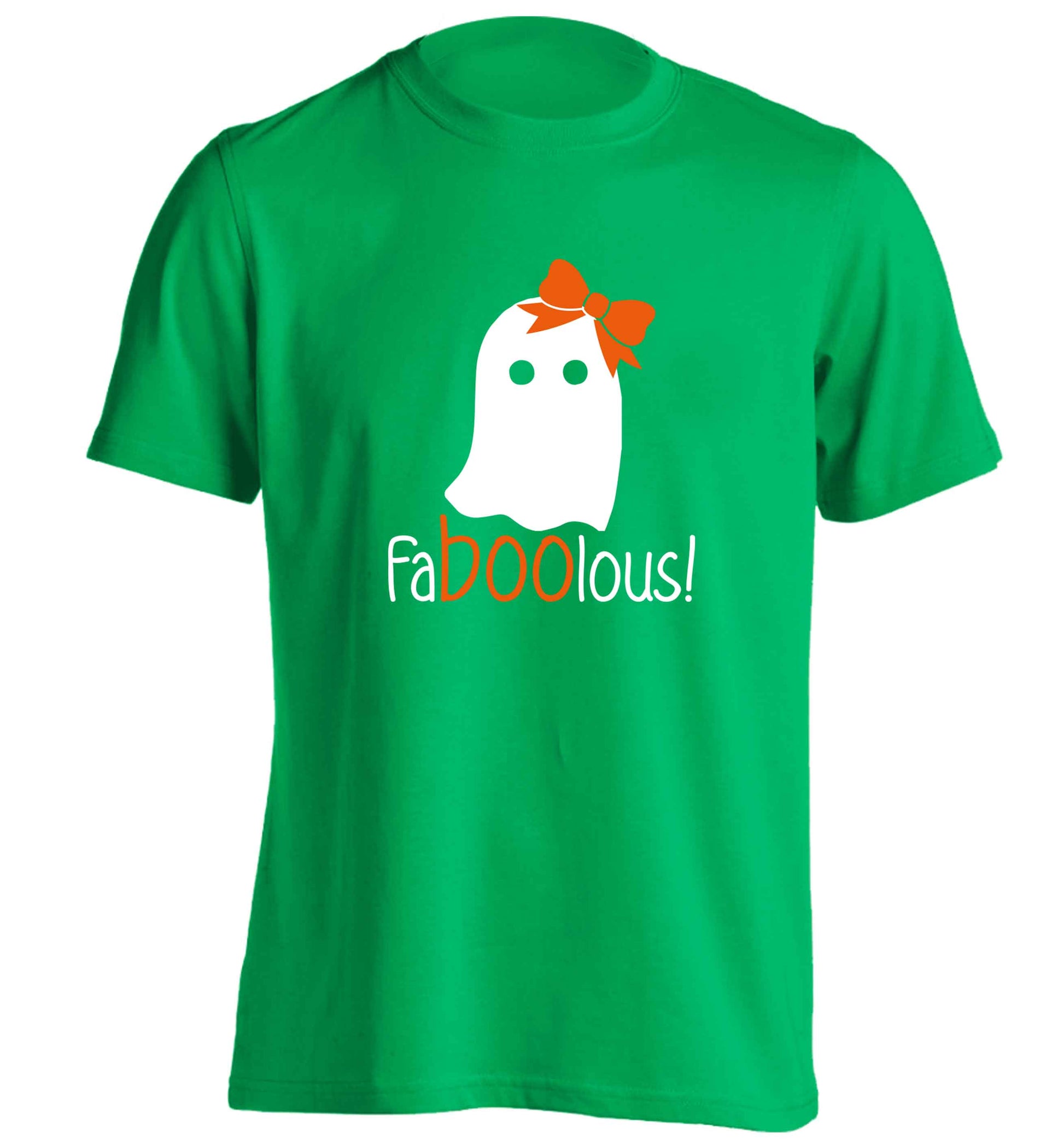 Faboolous ghost adults unisex green Tshirt 2XL