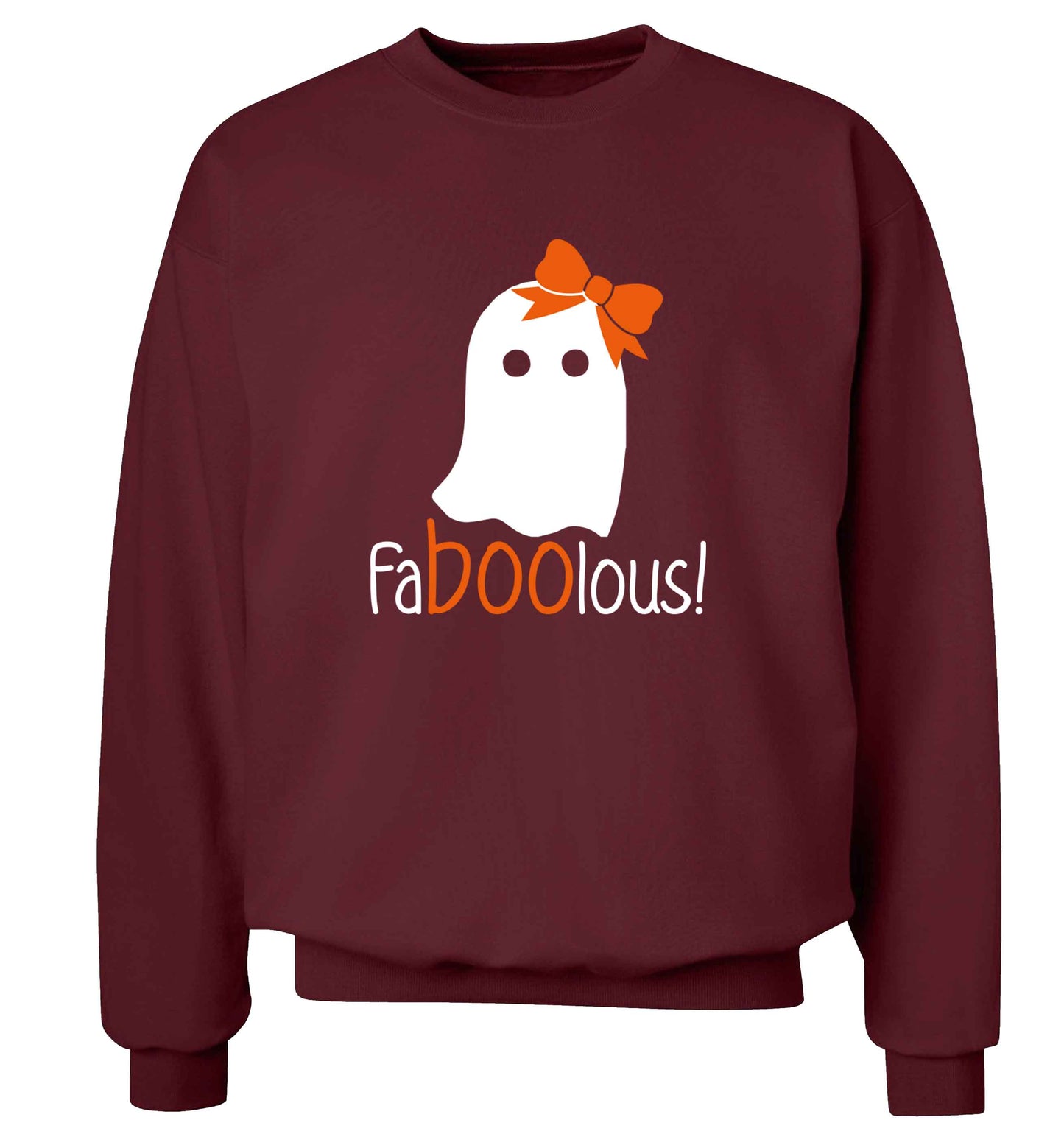 Faboolous ghost adult's unisex maroon sweater 2XL