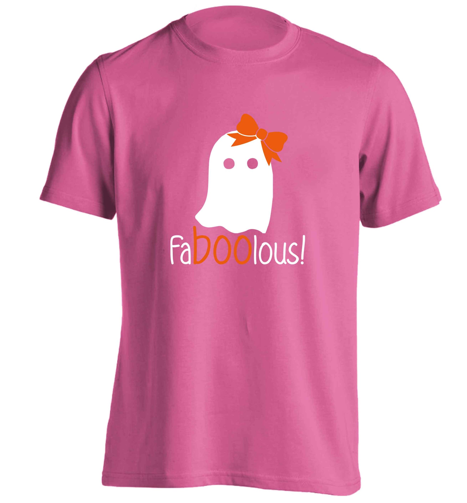 Faboolous ghost adults unisex pink Tshirt 2XL