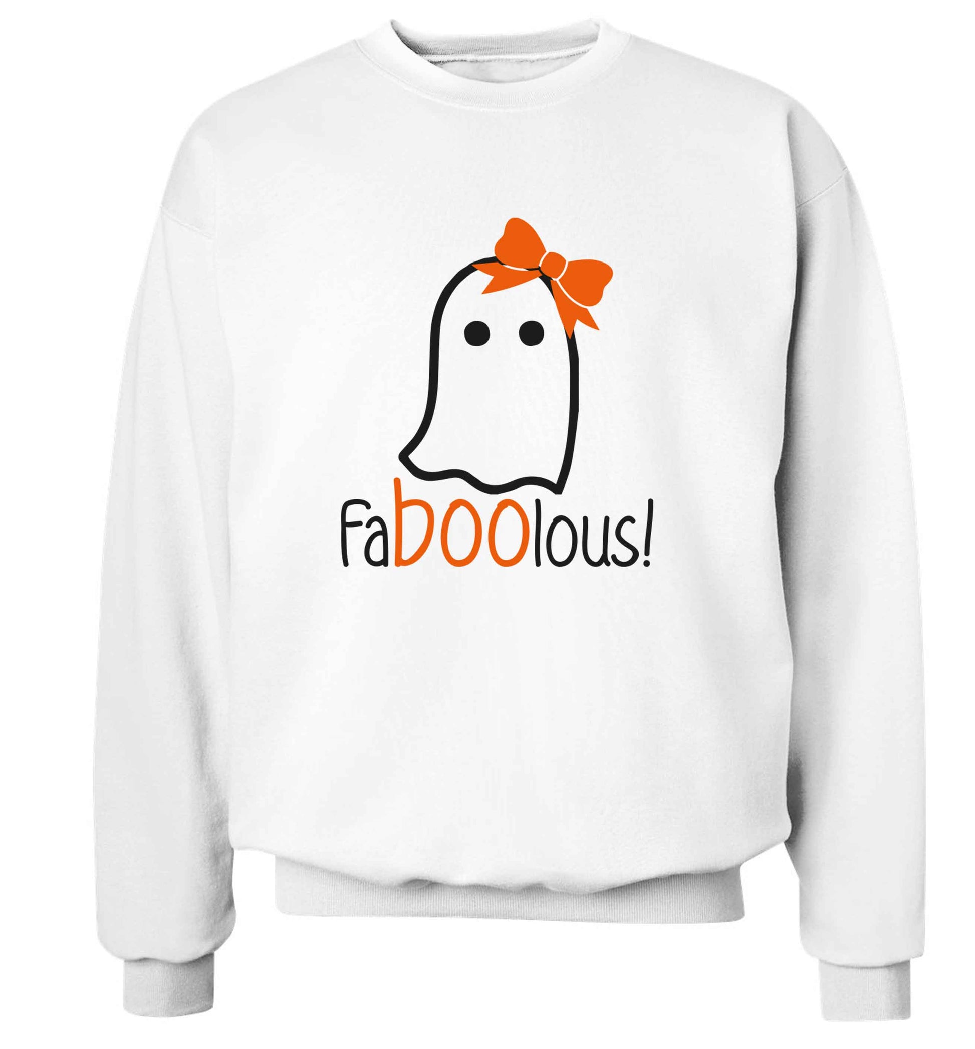 Faboolous ghost adult's unisex white sweater 2XL