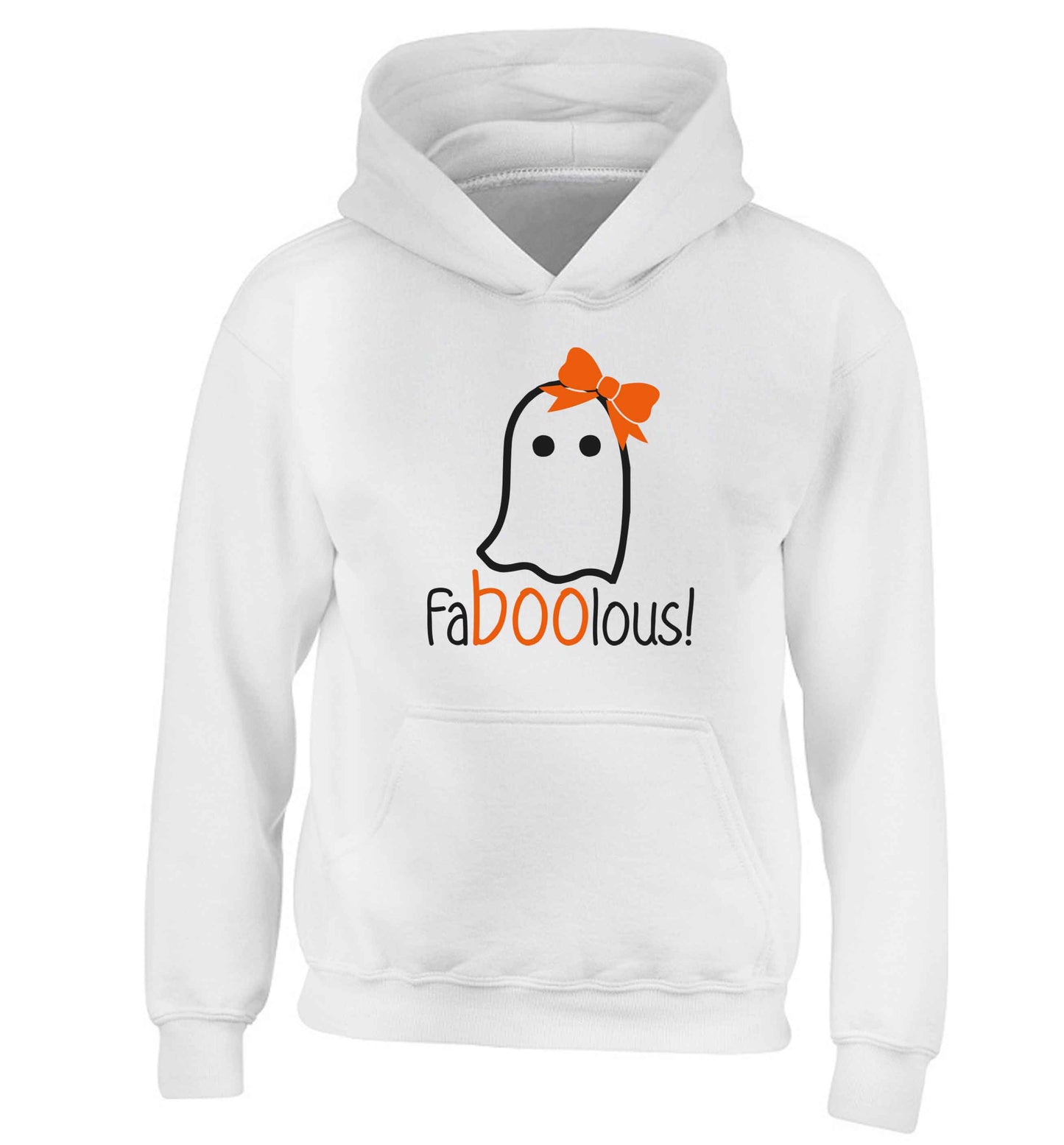 Faboolous ghost children's white hoodie 12-13 Years
