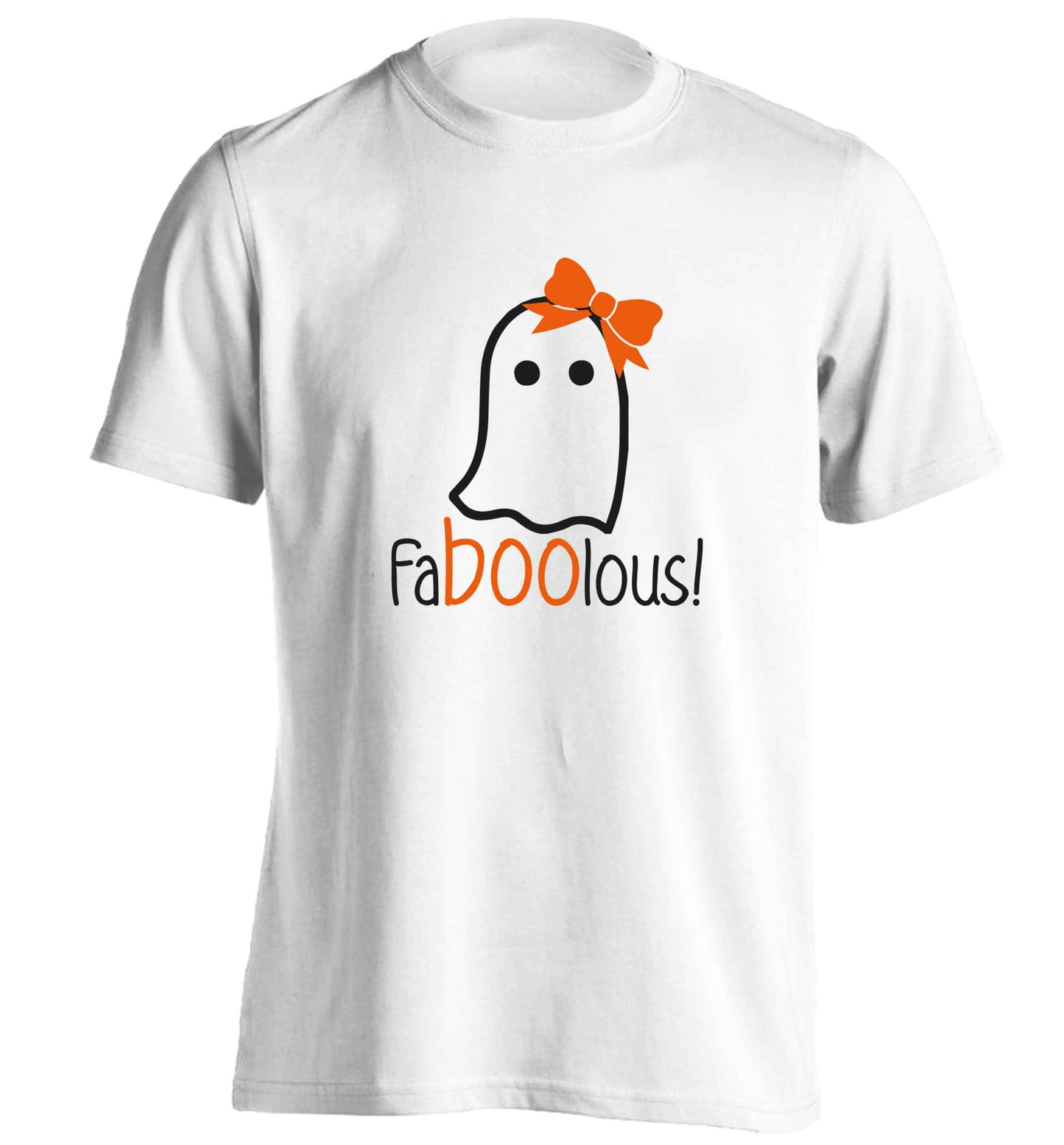 Faboolous ghost adults unisex white Tshirt 2XL
