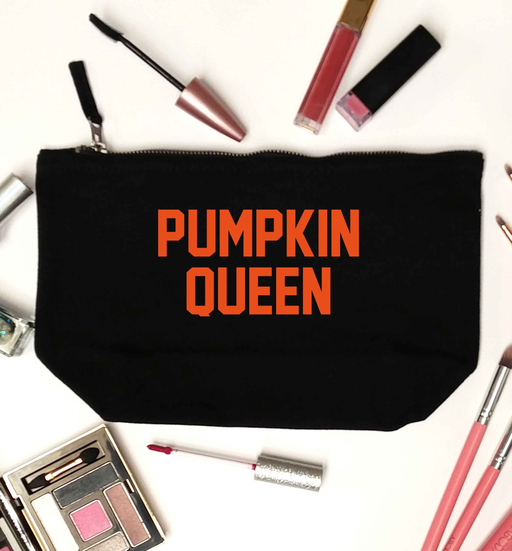 Pumpkin Queen black makeup bag