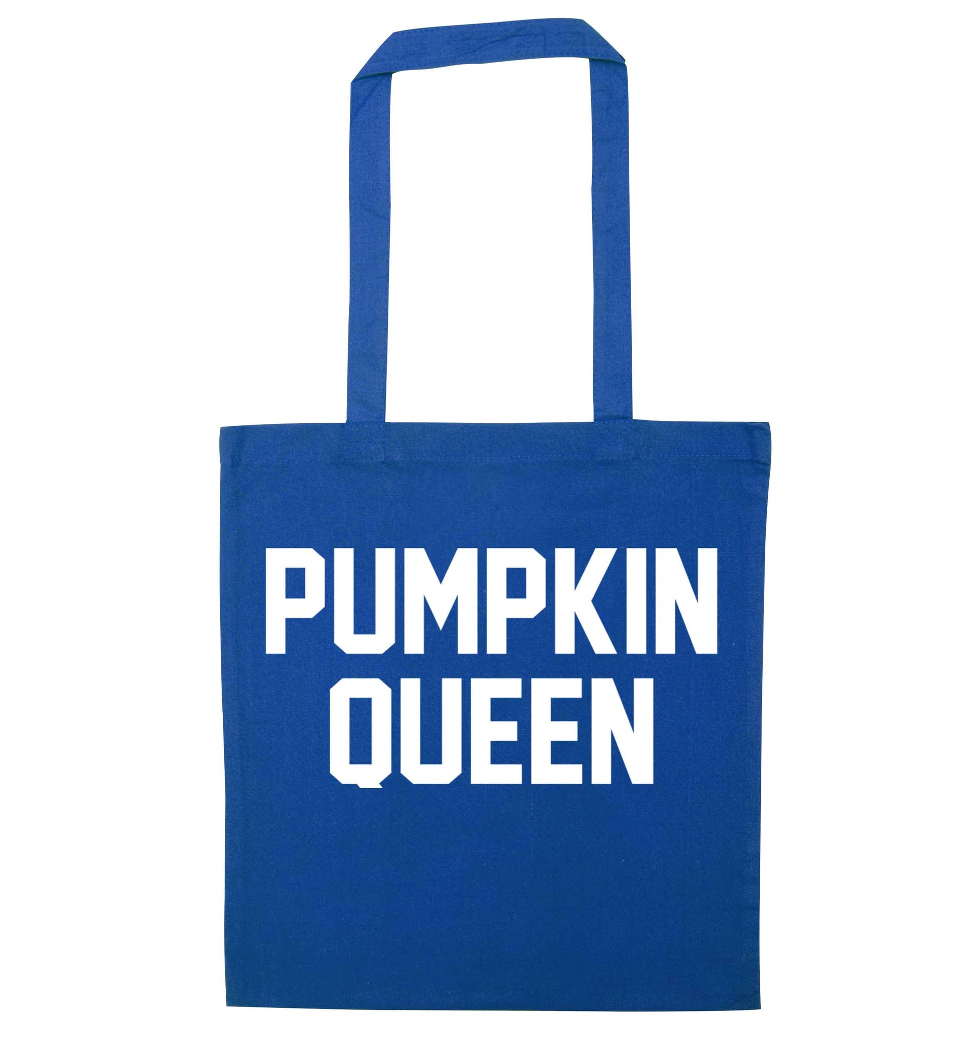 Pumpkin Queen blue tote bag