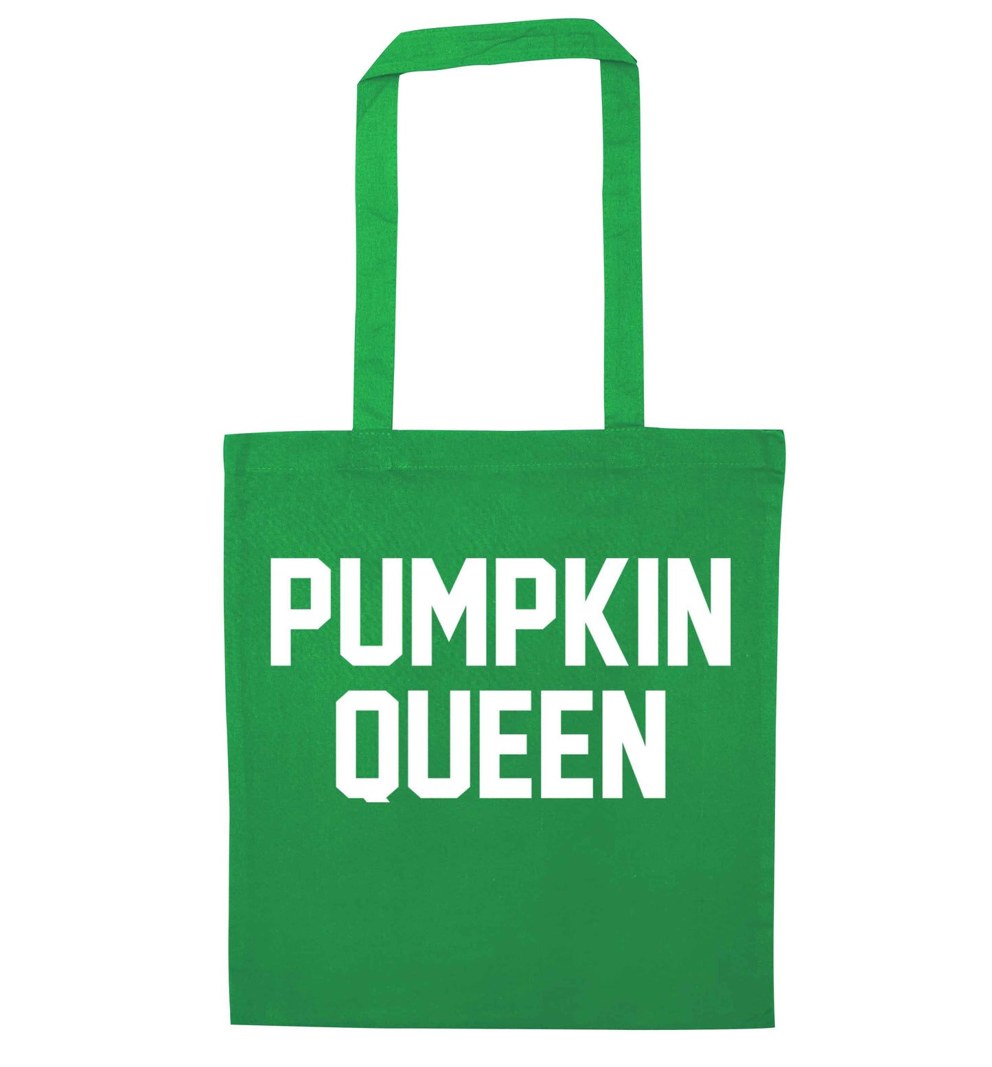 Pumpkin Queen green tote bag