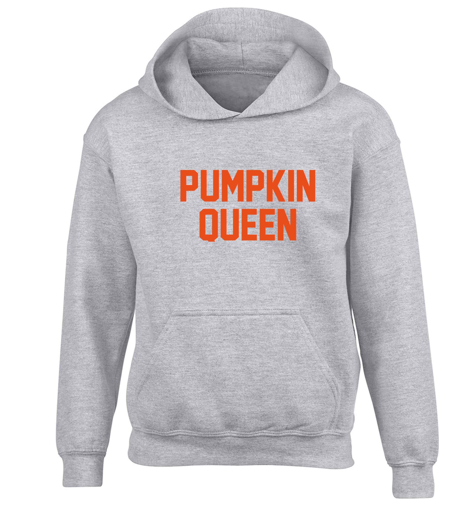Pumpkin Queen children's grey hoodie 12-13 Years