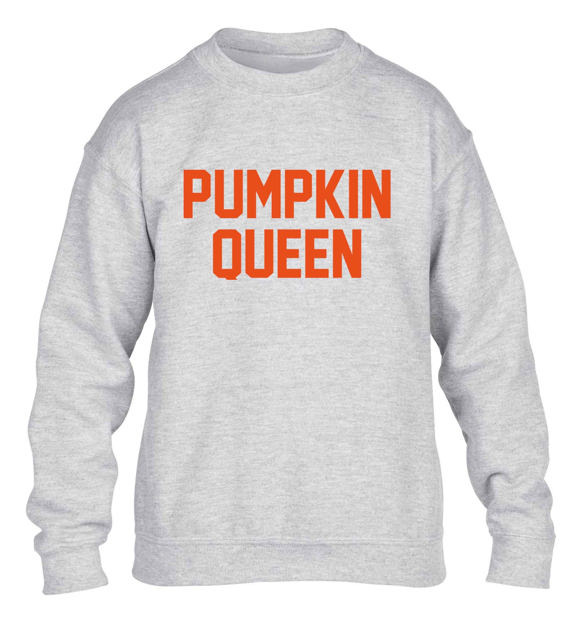 Pumpkin Queen children's grey sweater 12-13 Years