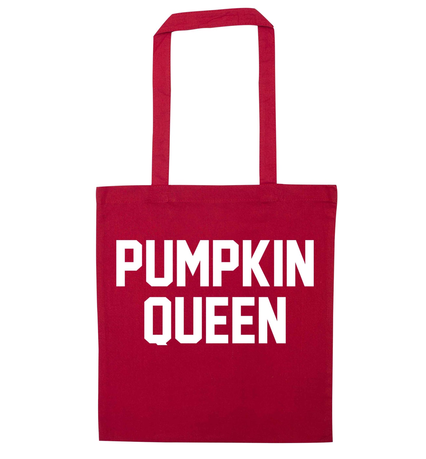Pumpkin Queen red tote bag