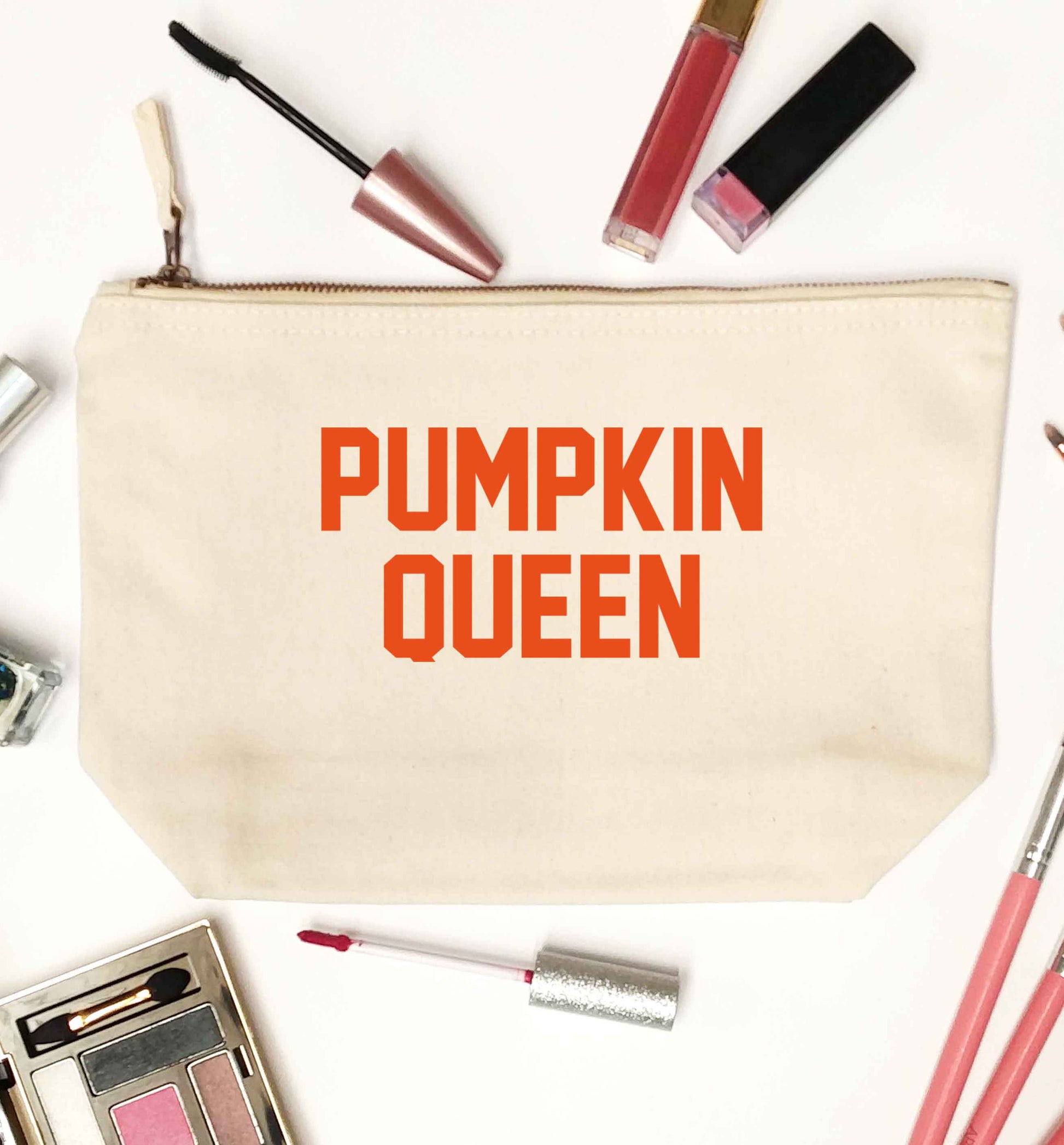 Pumpkin Queen natural makeup bag